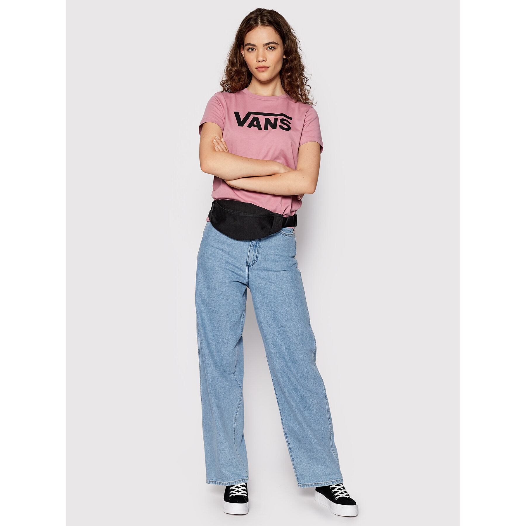 Vans Тишърт Flying V VN0A3UP4 Розов Regular Fit - Pepit.bg