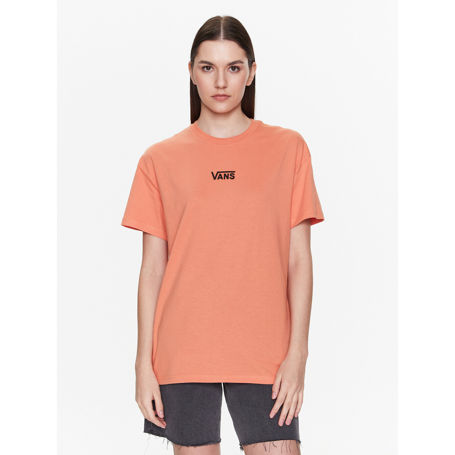 Vans Тишърт Flying VN0A7YUT Оранжев Oversize - Pepit.bg