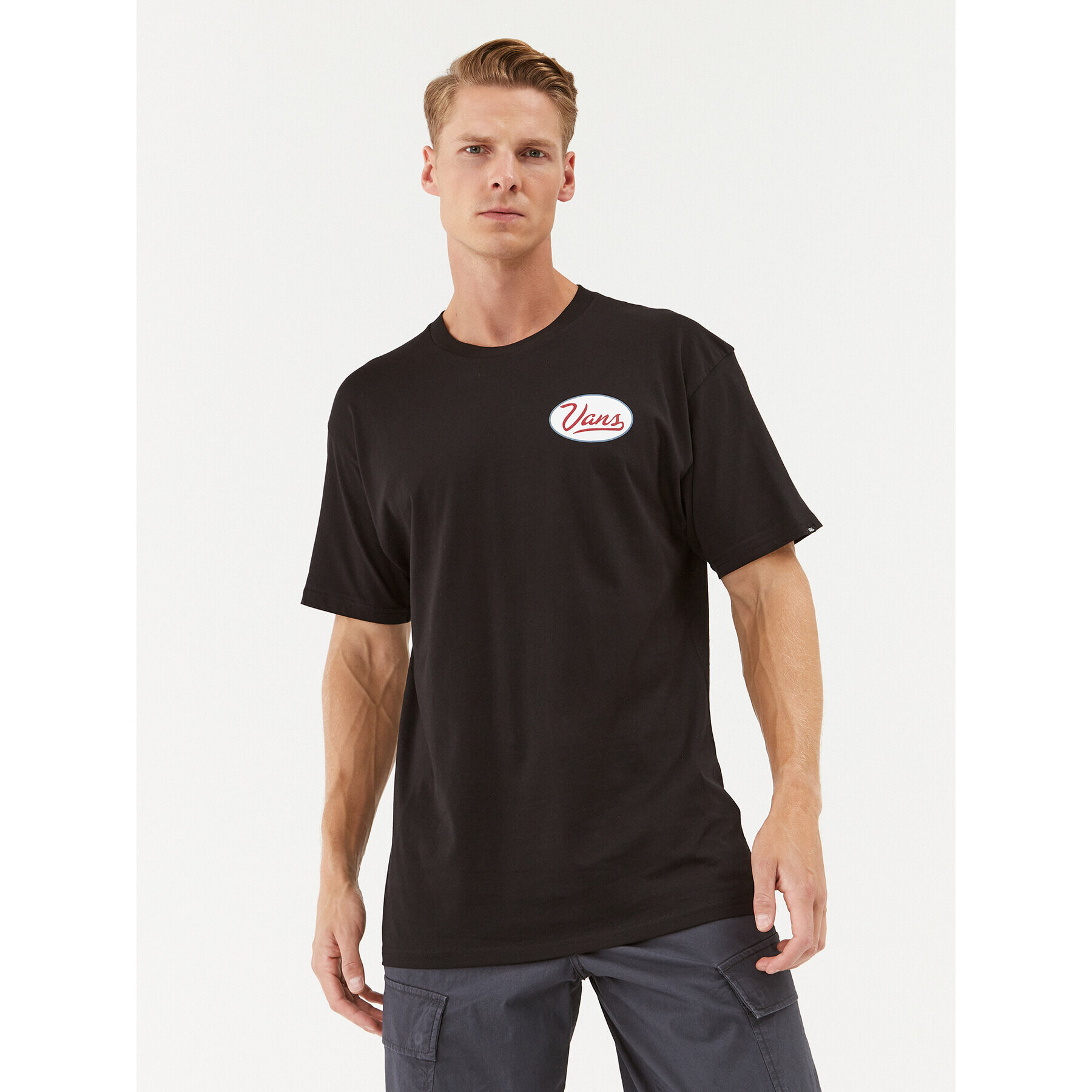 Vans Тишърт Gas Station Logo Ss Tee VN0008FB Черен Classic Fit - Pepit.bg