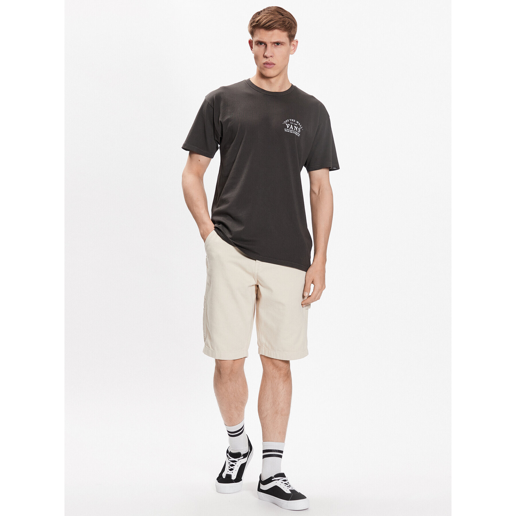 Vans Тишърт Ground Up VN0006DF Сив Classic Fit - Pepit.bg