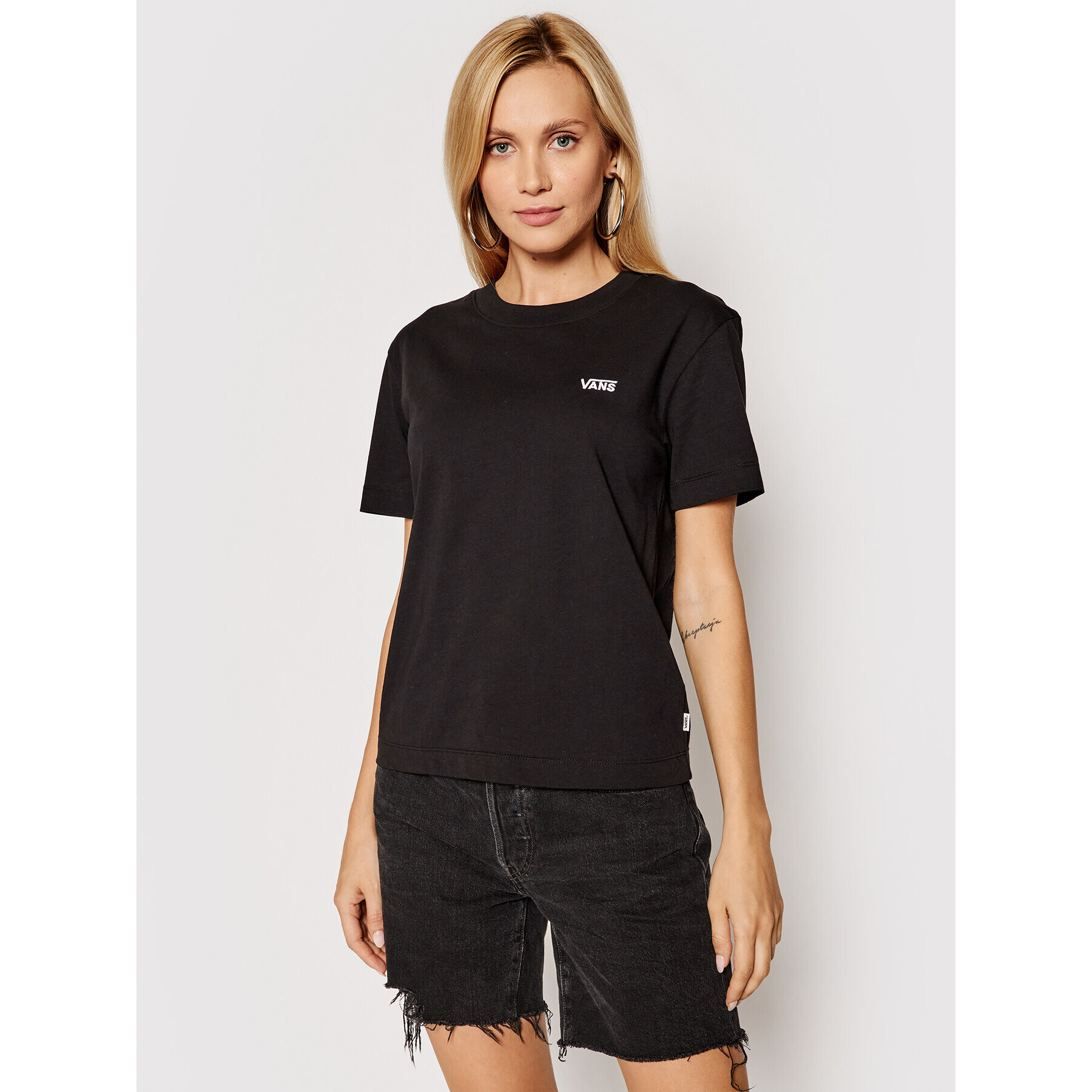 Vans Тишърт Junior V Boxy VN0A4MFL Черен Regular Fit - Pepit.bg