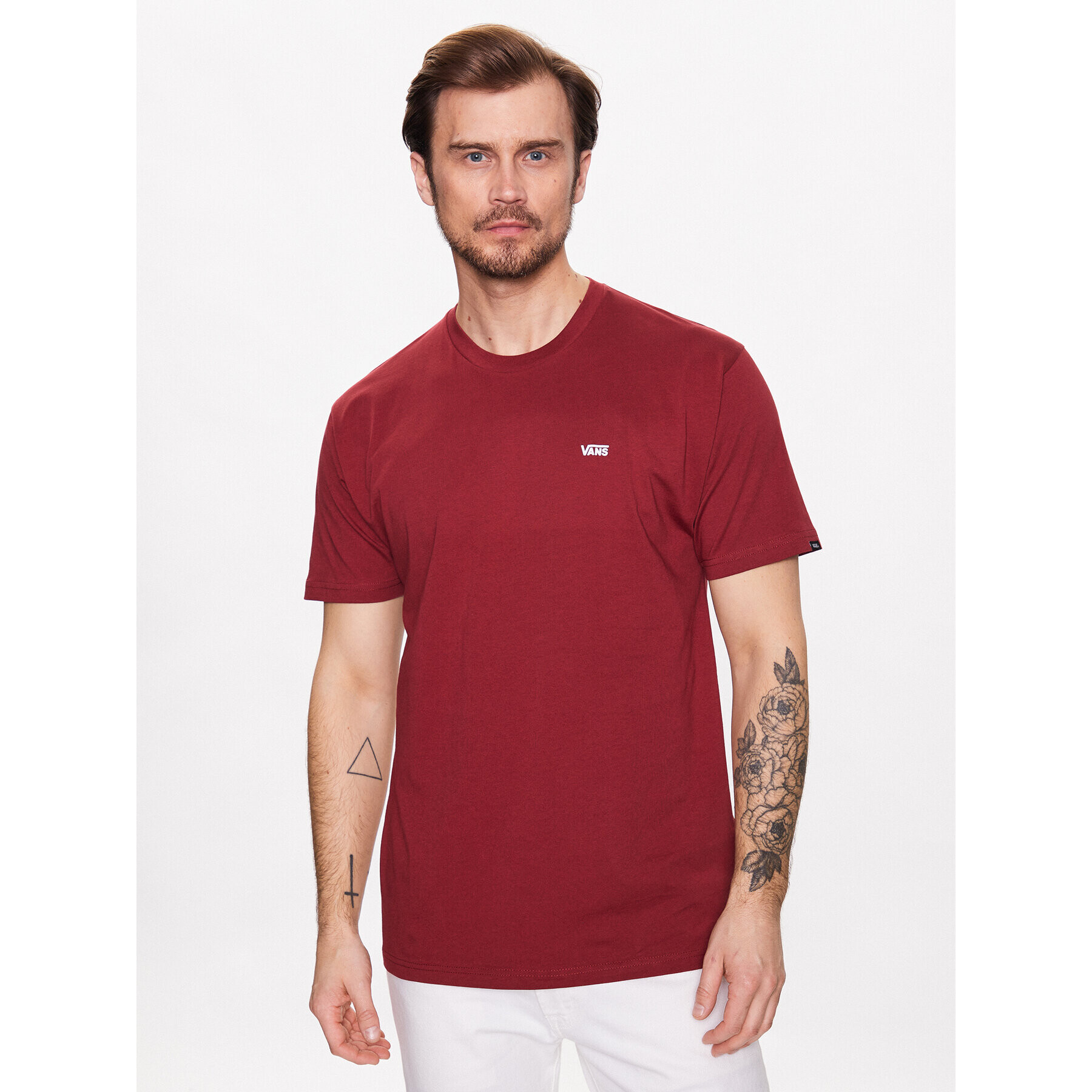 Vans Тишърт Left Chest Logo VN0A3CZE Червен Classic Fit - Pepit.bg