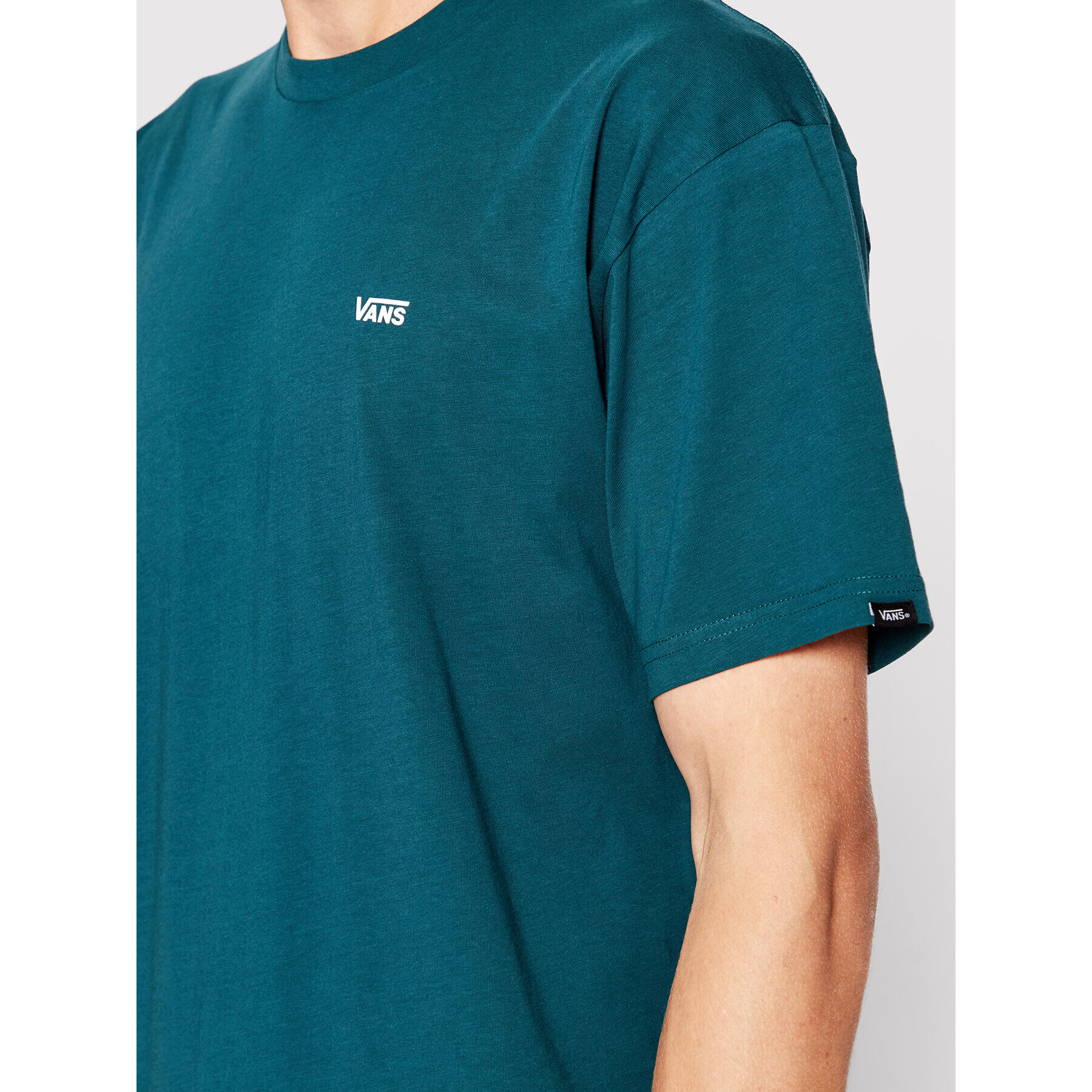 Vans Тишърт Left Chest Logo VN0A3CZE Зелен Classic Fit - Pepit.bg