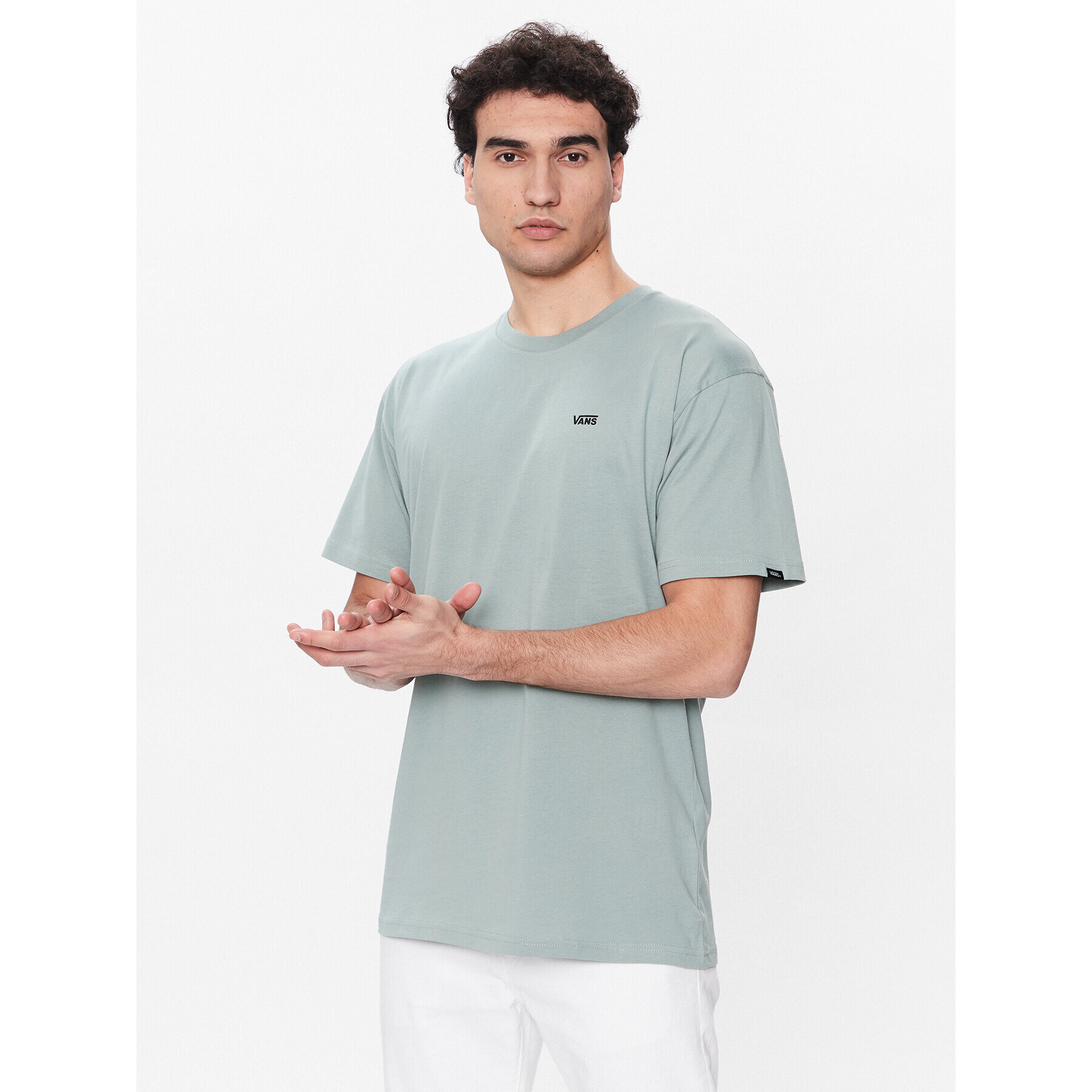 Vans Тишърт Left Chest Logo VN0A3CZE Зелен Classic Fit - Pepit.bg