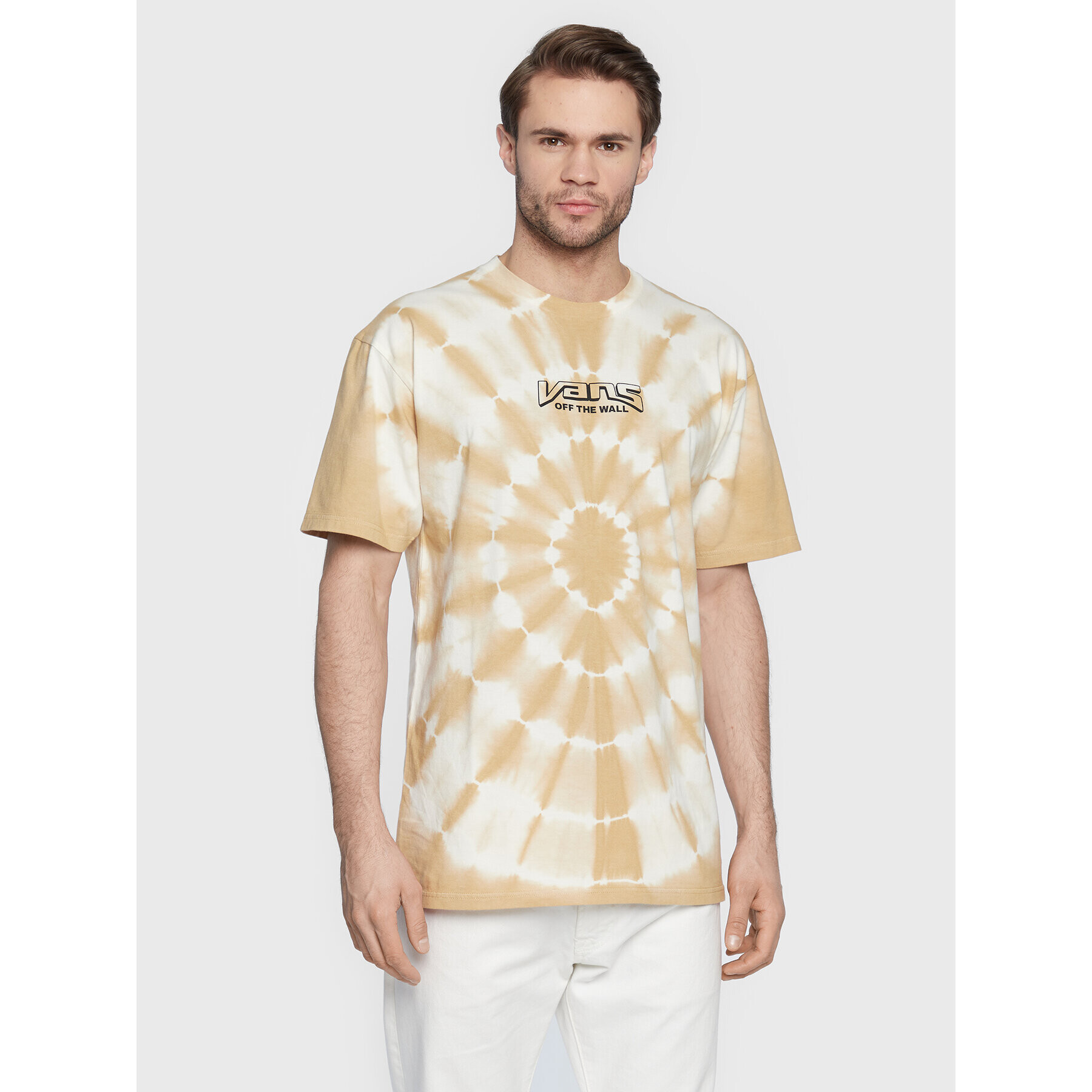 Vans Тишърт Logo VN0007UF Бежов Classic Fit - Pepit.bg