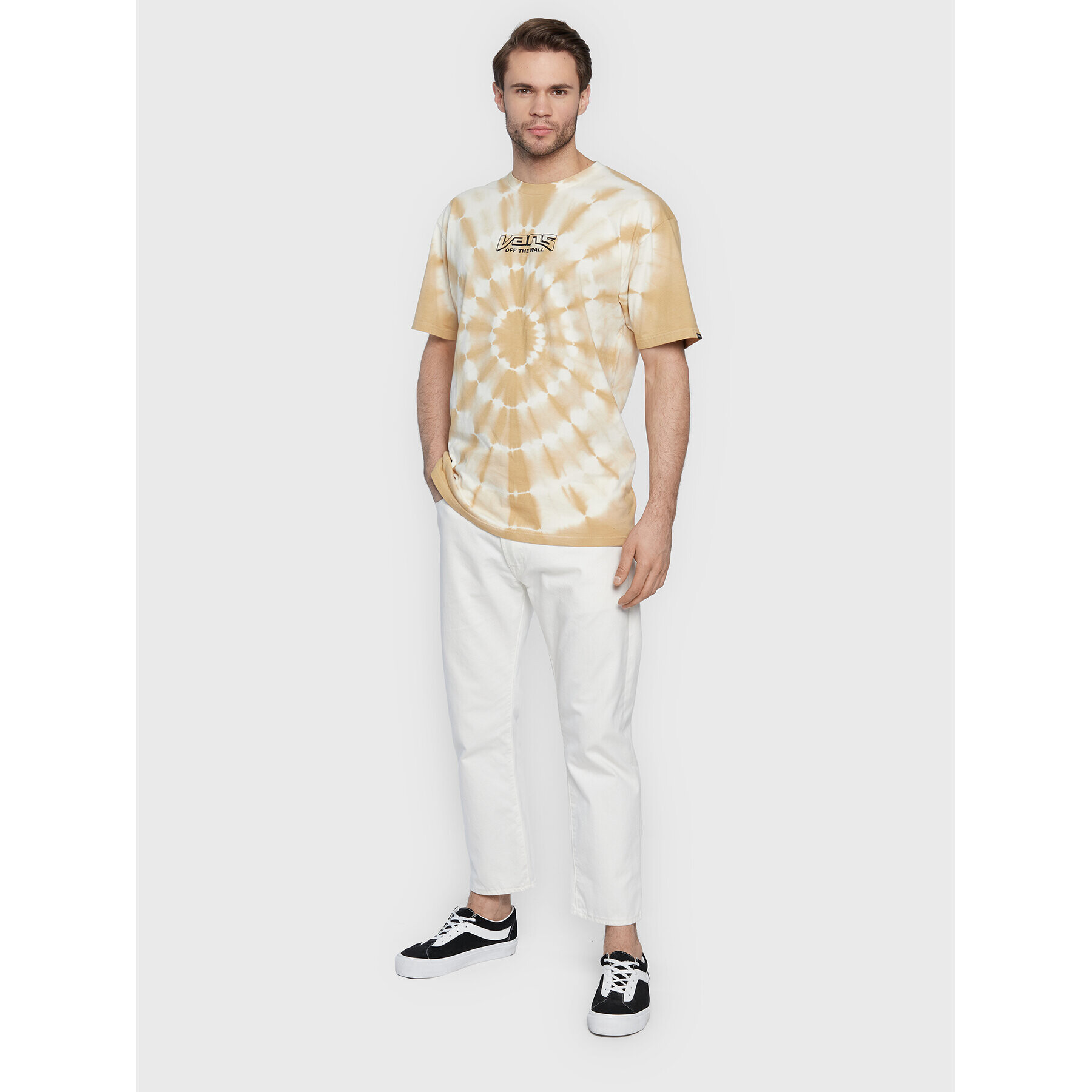Vans Тишърт Logo VN0007UF Бежов Classic Fit - Pepit.bg