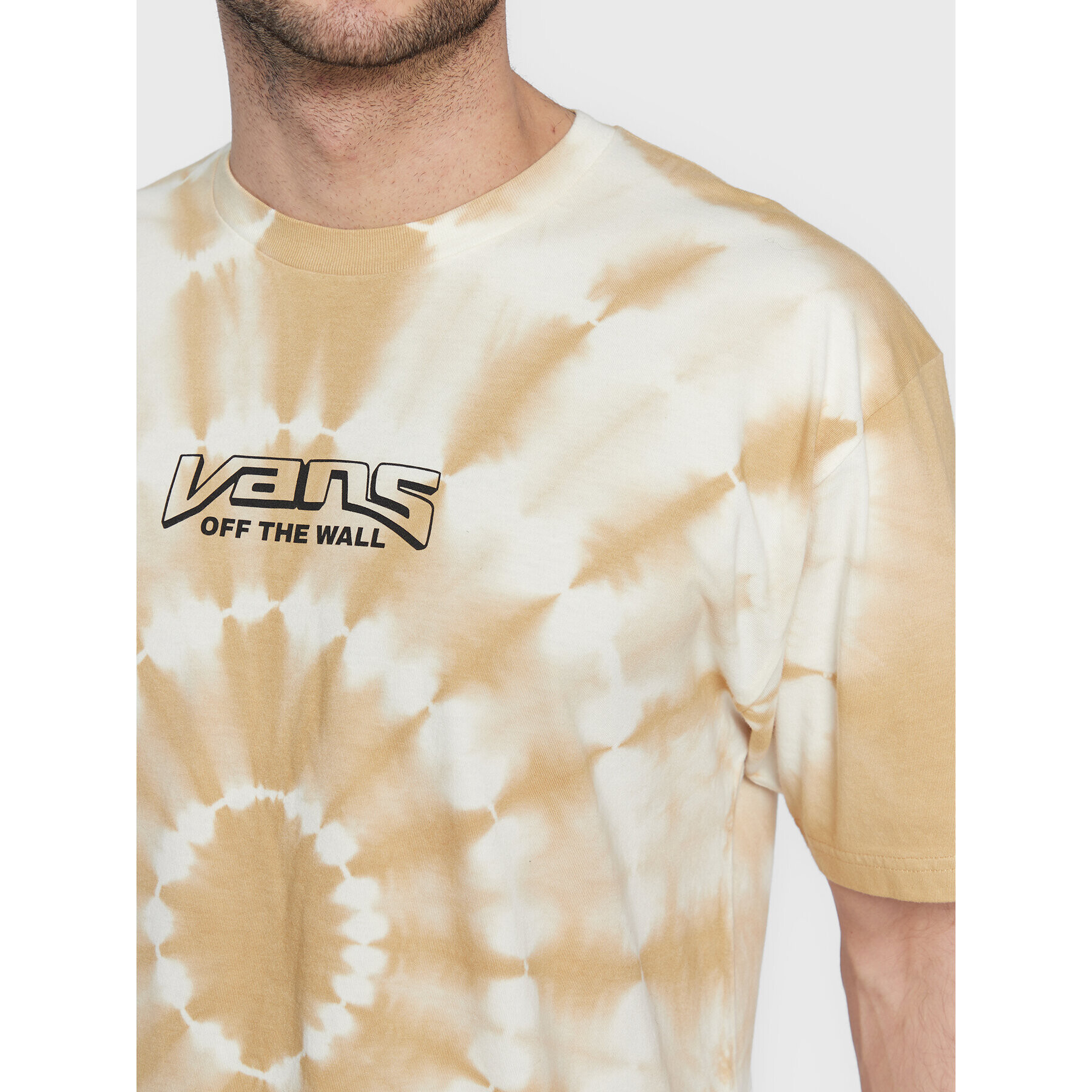 Vans Тишърт Logo VN0007UF Бежов Classic Fit - Pepit.bg
