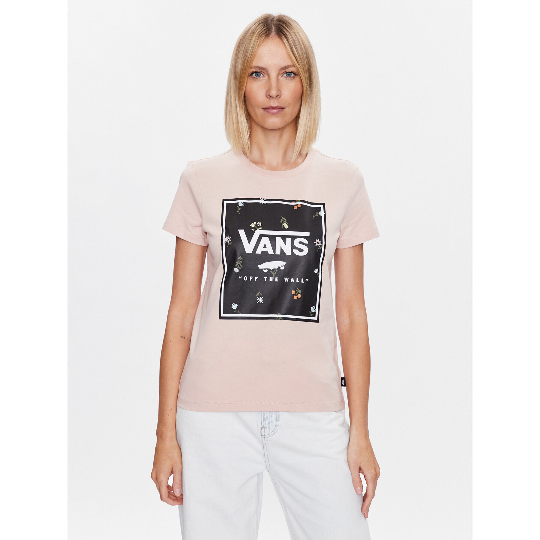 Vans Тишърт Micro Ditsy Box Fill VN0003DK Розов Regular Fit - Pepit.bg