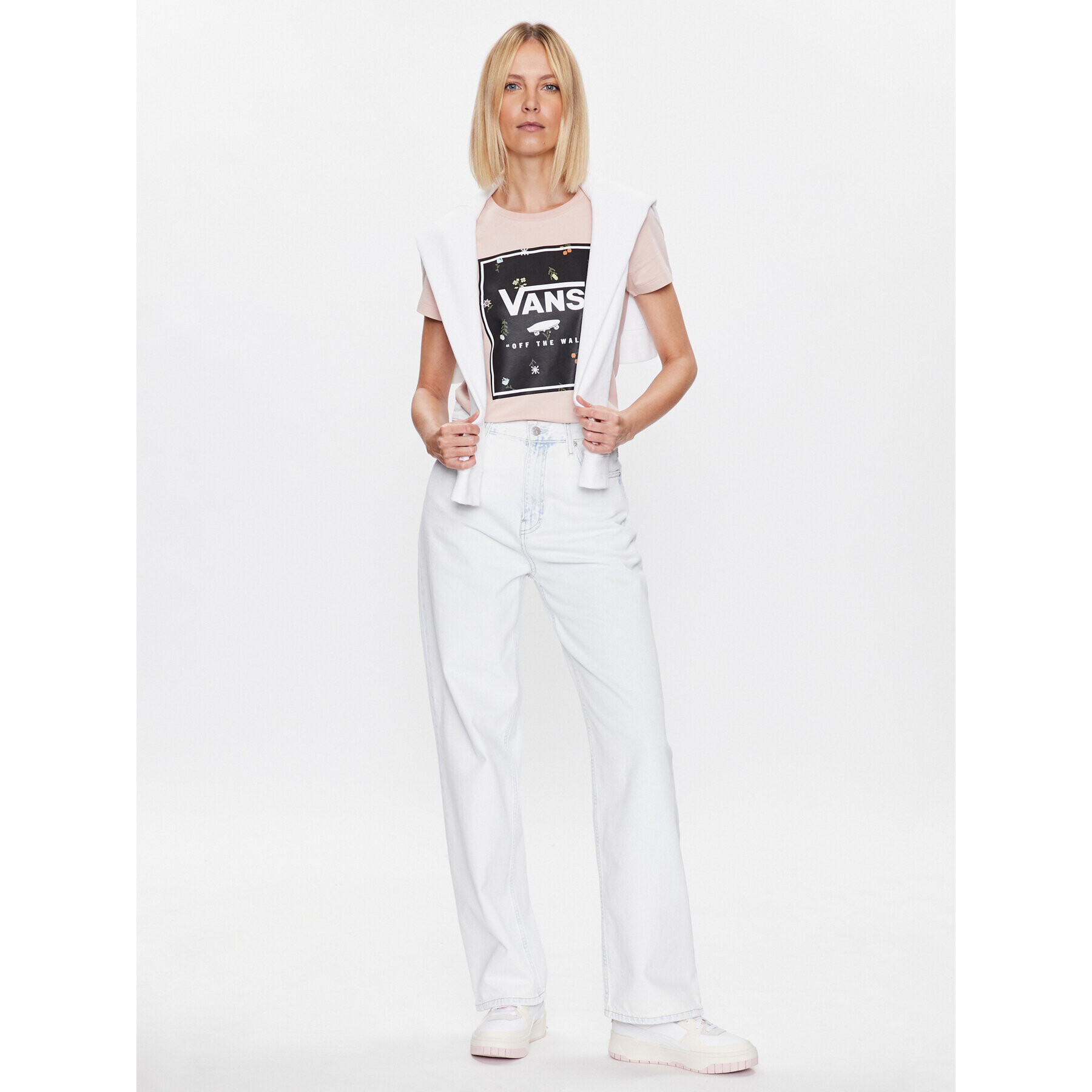 Vans Тишърт Micro Ditsy Box Fill VN0003DK Розов Regular Fit - Pepit.bg