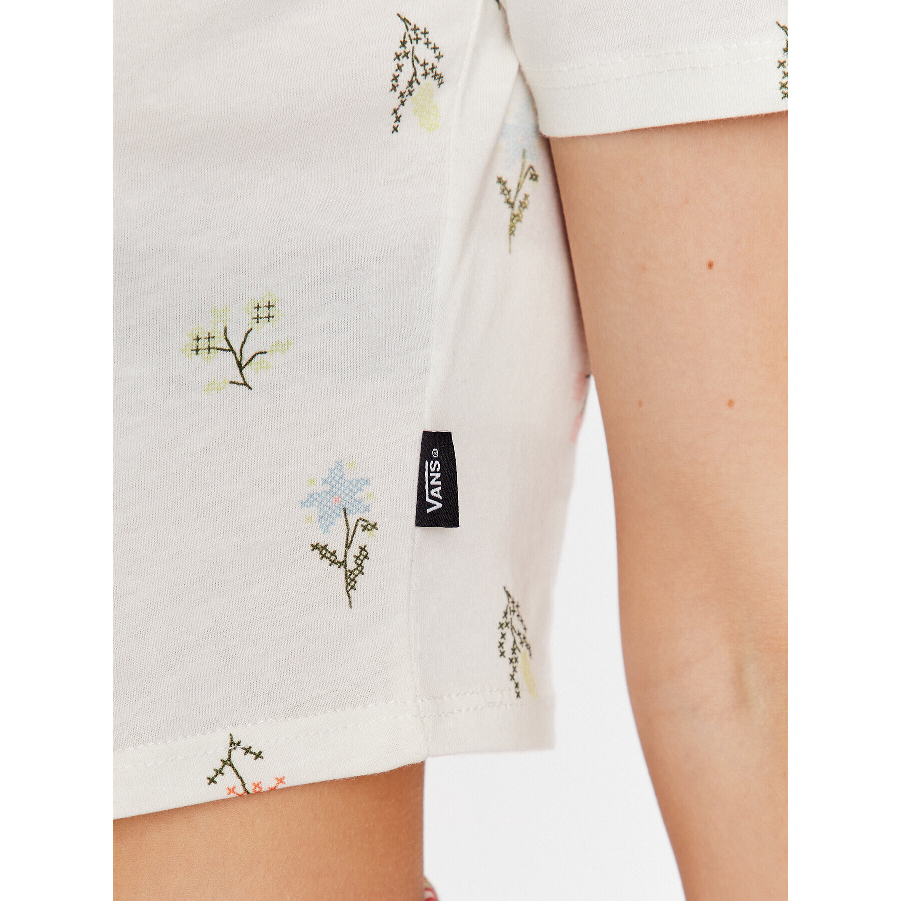 Vans Тишърт Micro Ditsy Crop Crew Sport VN0002M8 Бежов Regular Fit - Pepit.bg