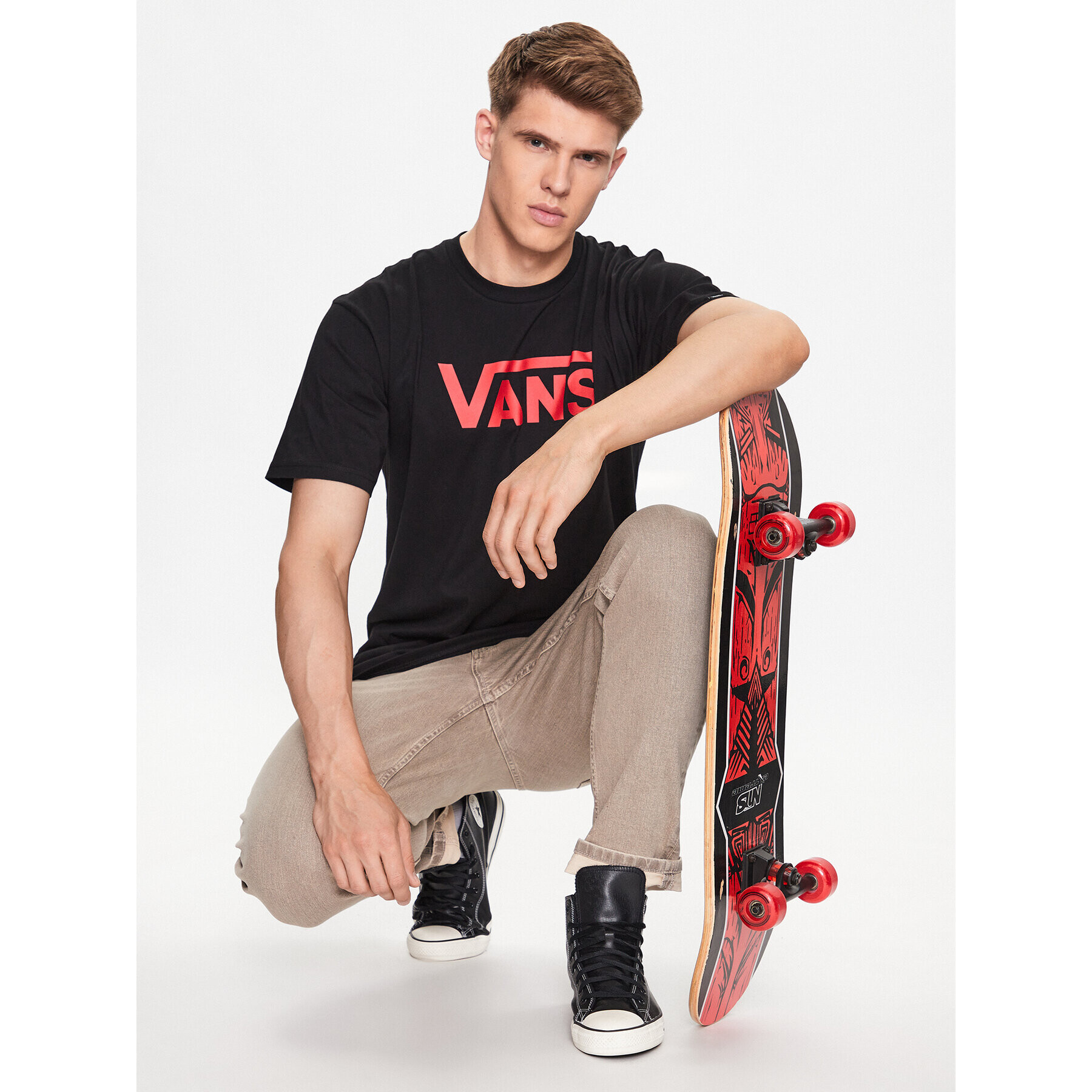 Vans Тишърт Mn Classic VN000GGG Черен Classic Fit - Pepit.bg