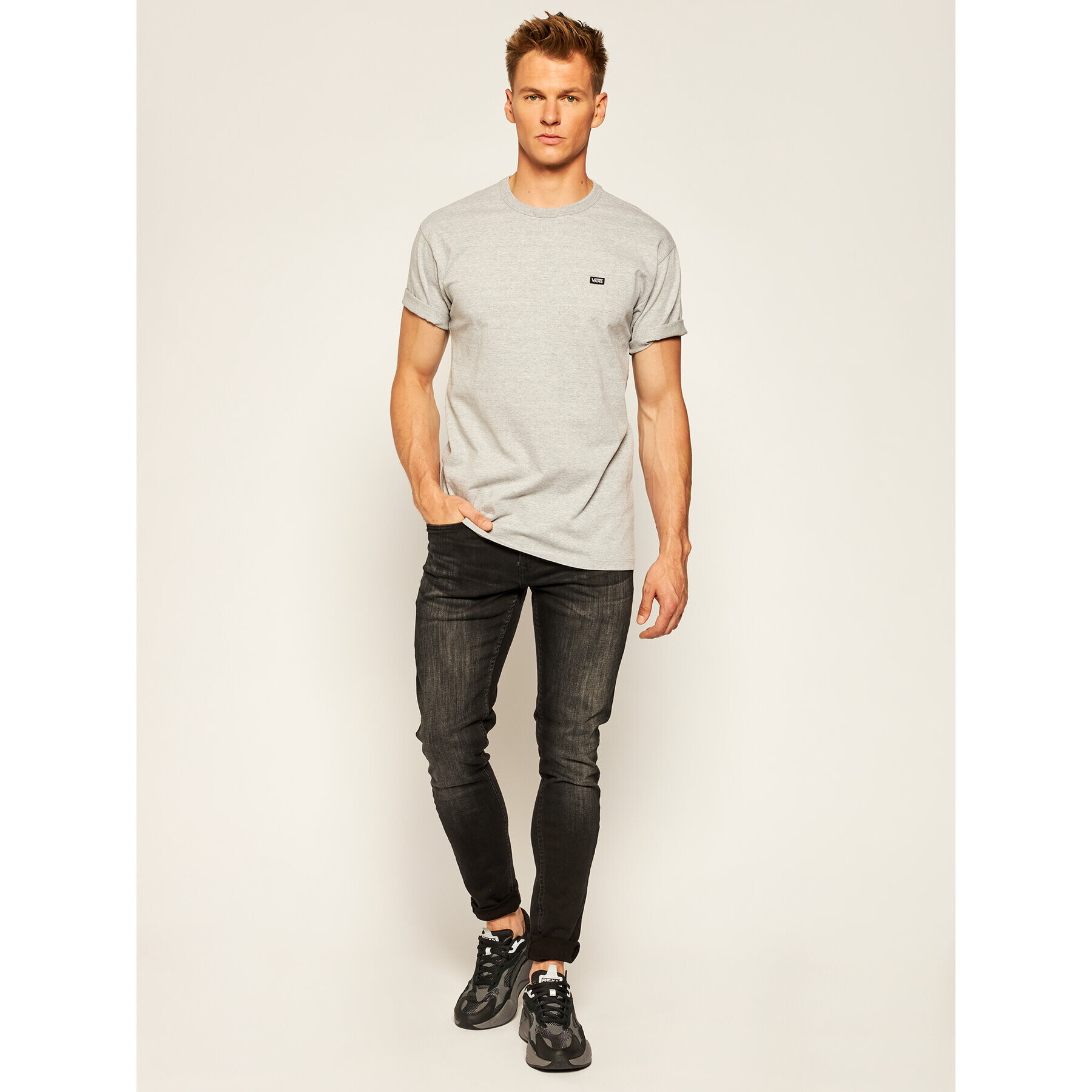 Vans Тишърт Mn Off The Wall Cl VN0A49R7 Сив Regular Fit - Pepit.bg