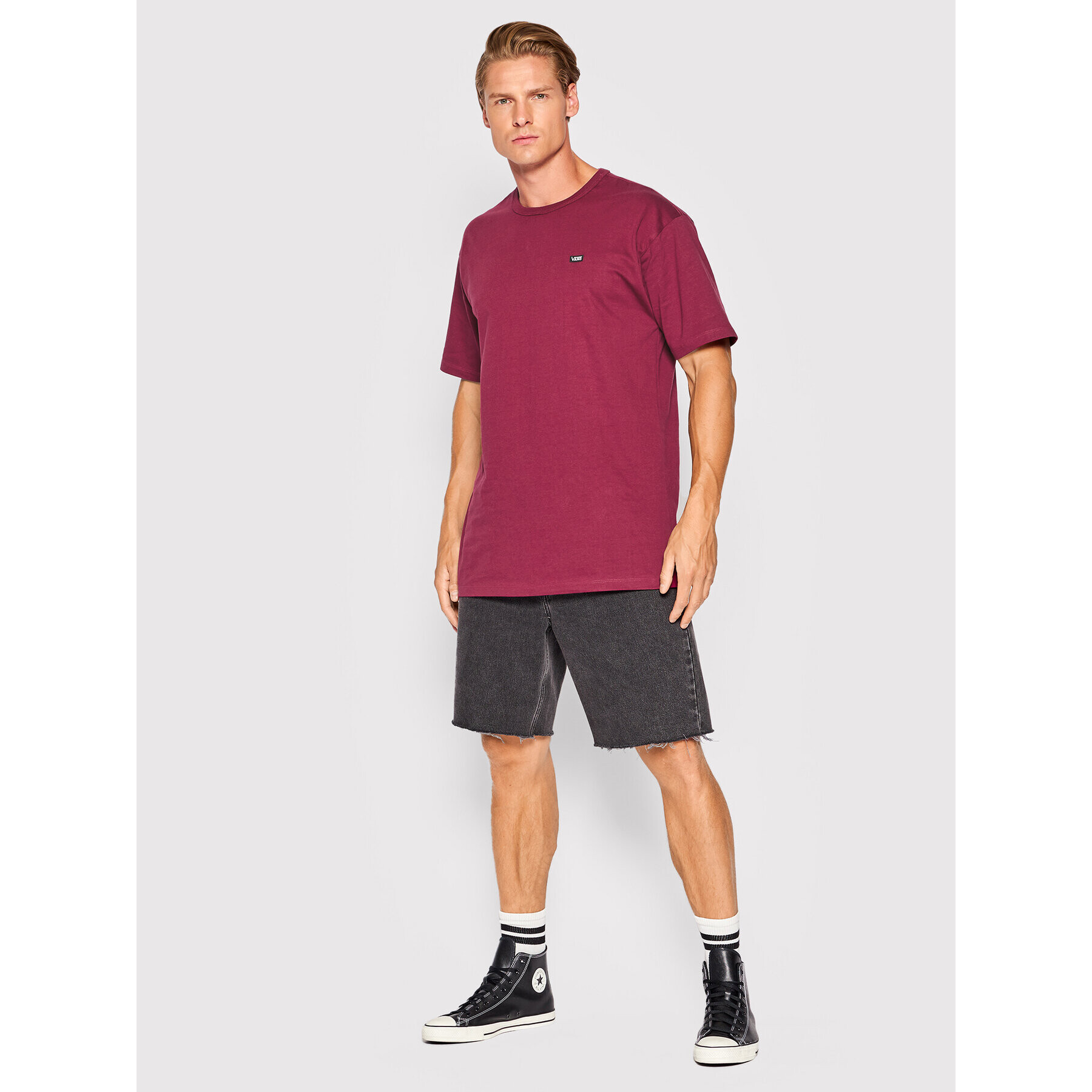 Vans Тишърт Mn Off The Wall VN0A49R7 Бордо Classic Fit - Pepit.bg