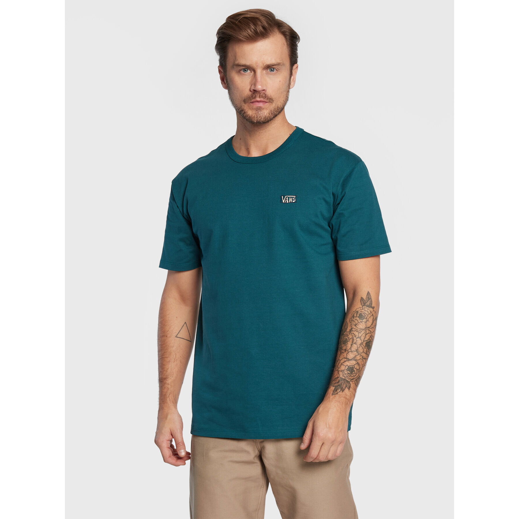 Vans Тишърт Off The Wall Color Multiplier VN0A4S2A Зелен Classic Fit - Pepit.bg