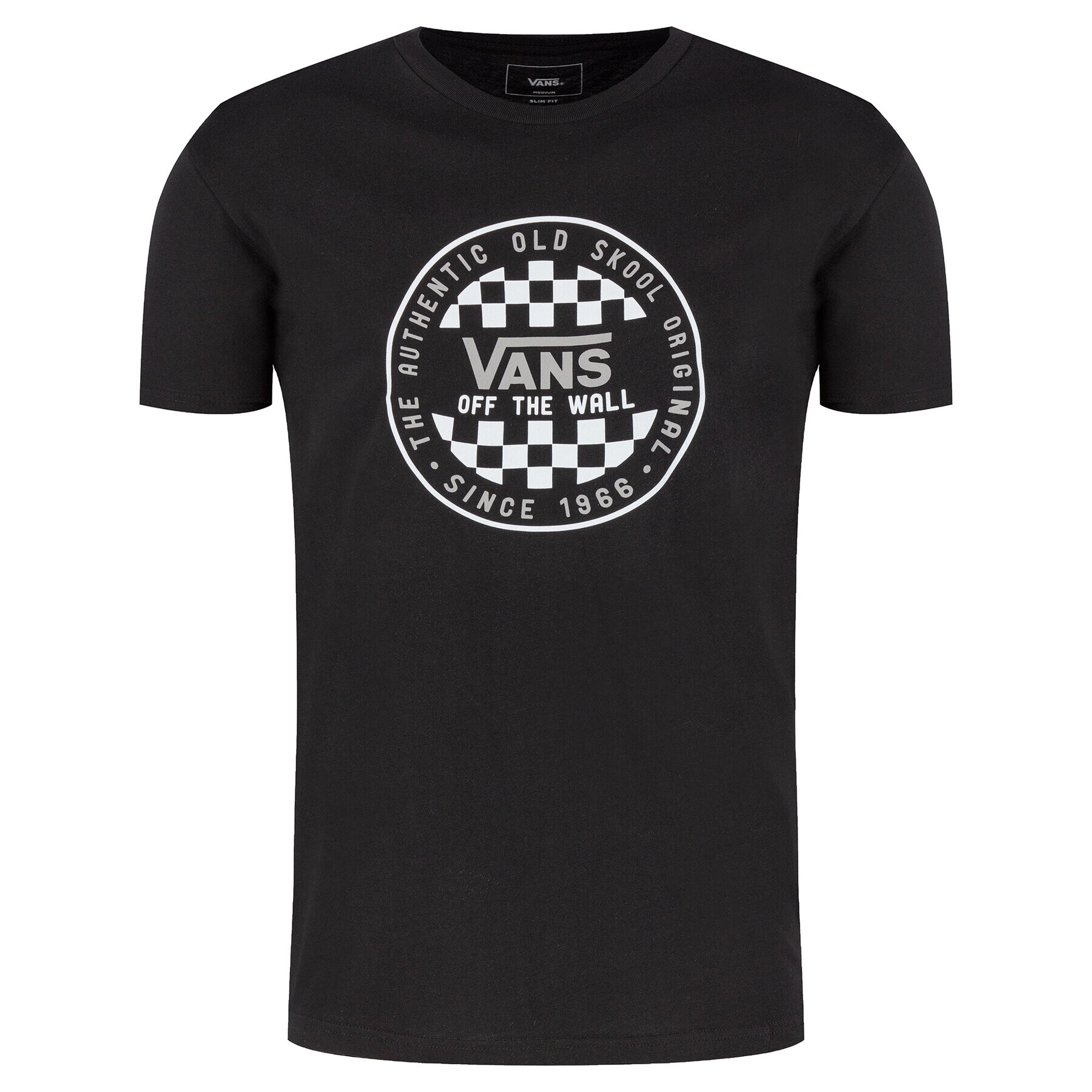 Vans Тишърт Og Checker VN0A49SYBLK1 Черен Slim Fit - Pepit.bg