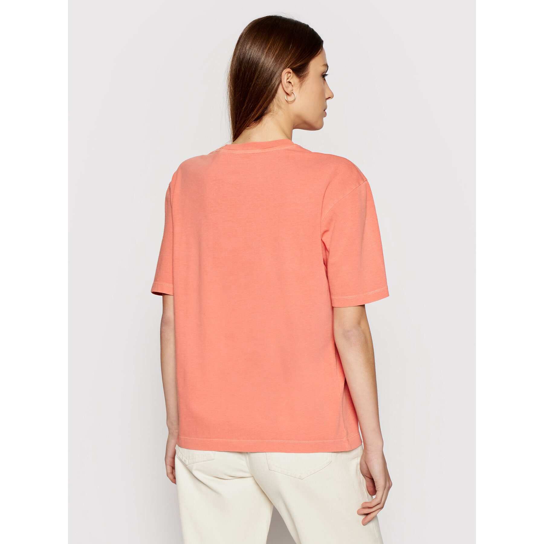 Vans Тишърт Pocket V VN0A53NS Оранжев Relaxed Fit - Pepit.bg