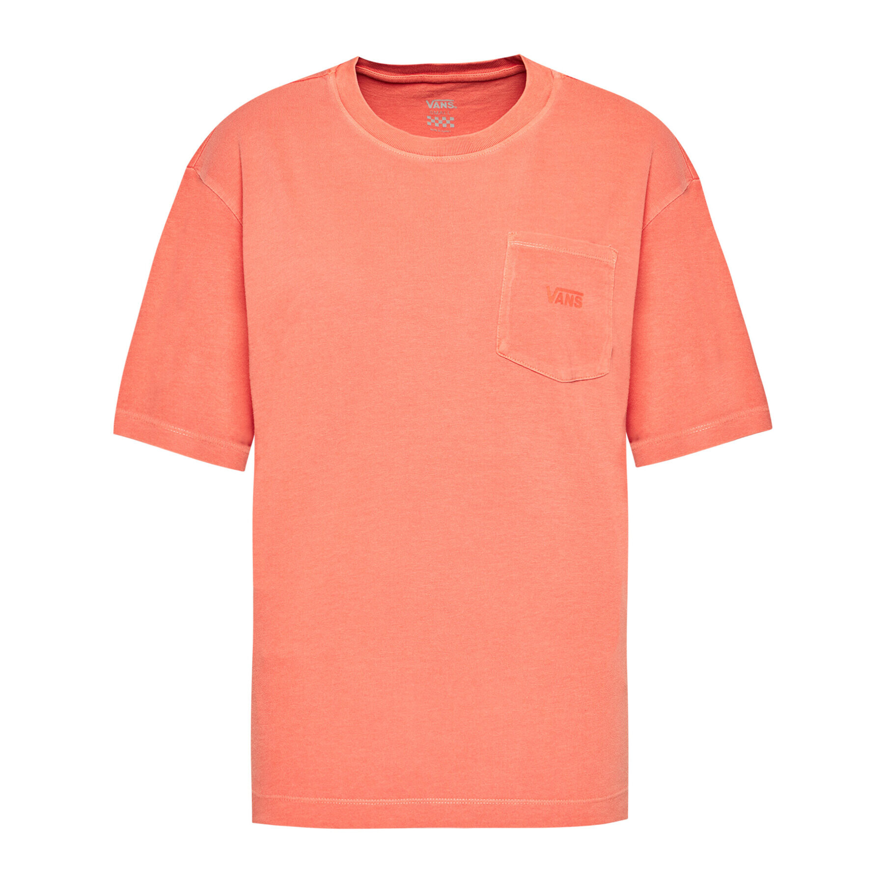 Vans Тишърт Pocket V VN0A53NS Оранжев Relaxed Fit - Pepit.bg