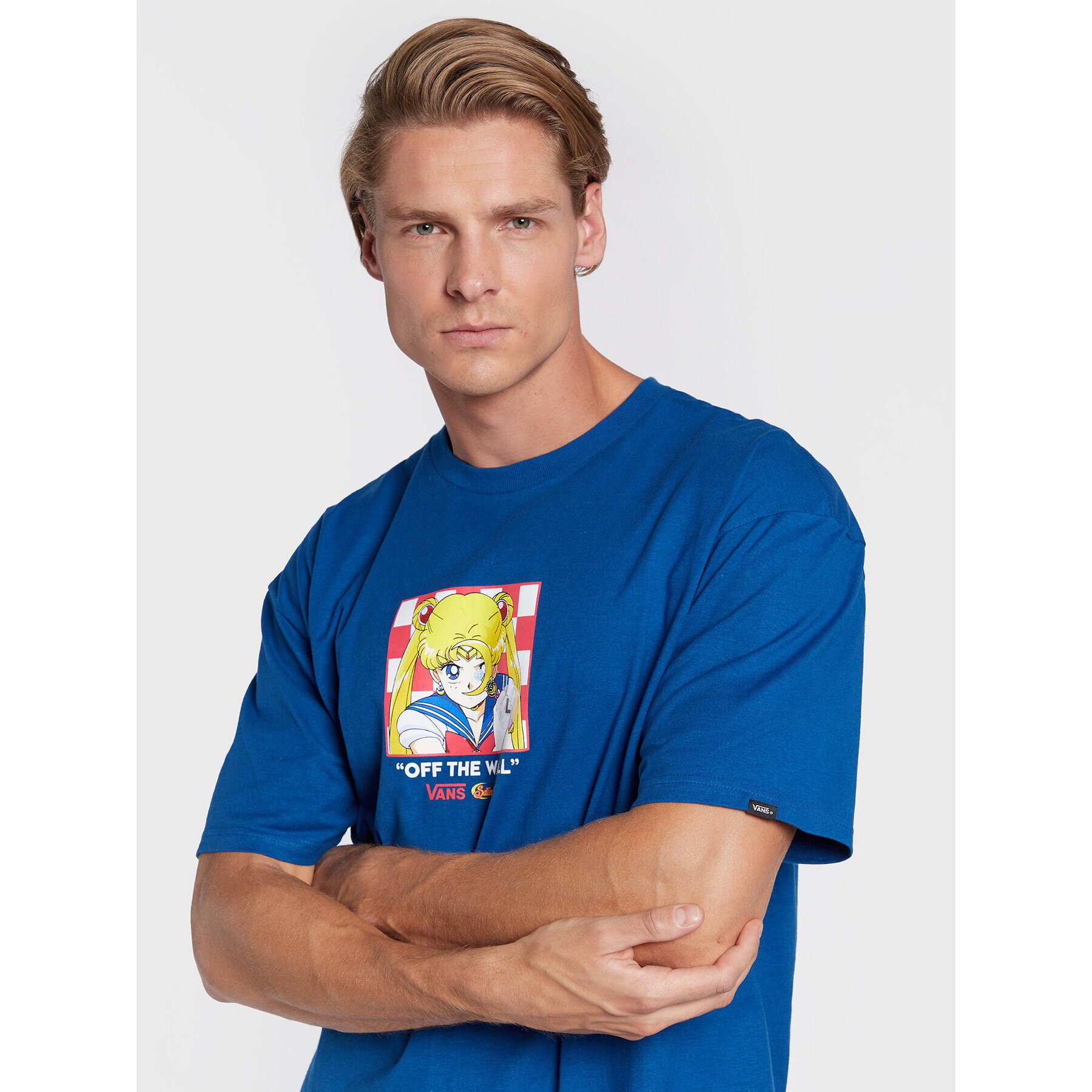 Vans Тишърт SAILOR MOON Graphic VN0000A6 Син Classic Fit - Pepit.bg