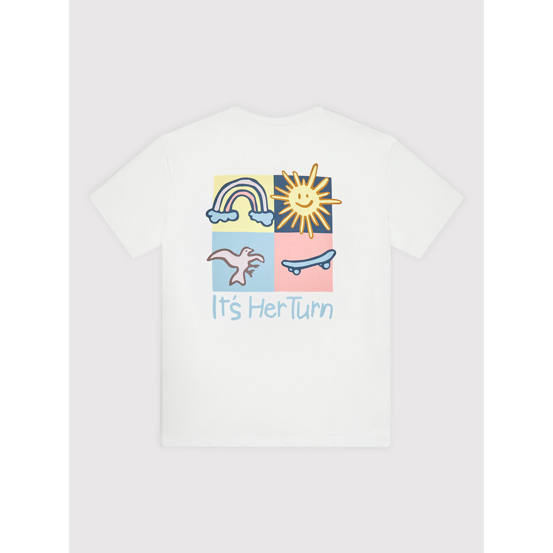 Vans Тишърт SKATEISTAN VN0A5LHB Бял Regular Fit - Pepit.bg