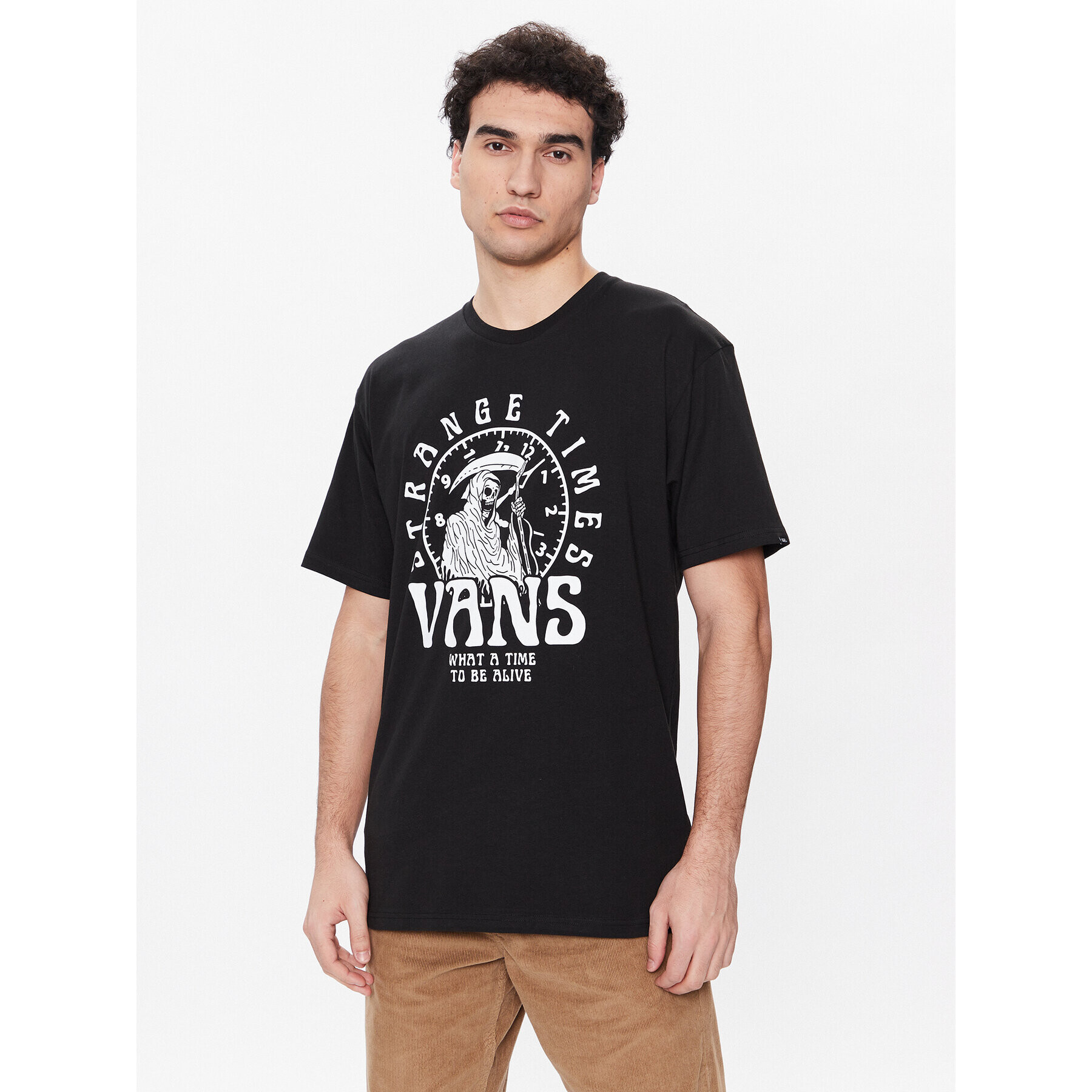 Vans Тишърт Strange Times VN000040 Черен Classic Fit - Pepit.bg