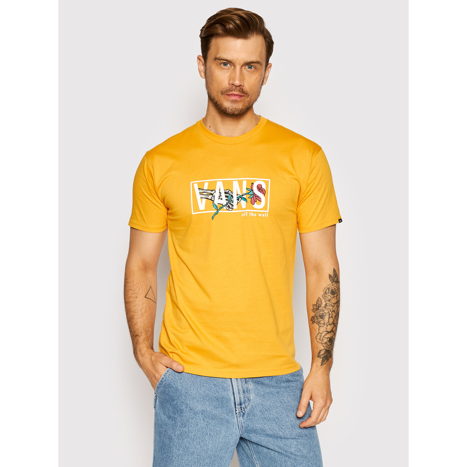 Vans Тишърт Thorned Ss VN0A5KCM Жълт Regular Fit - Pepit.bg