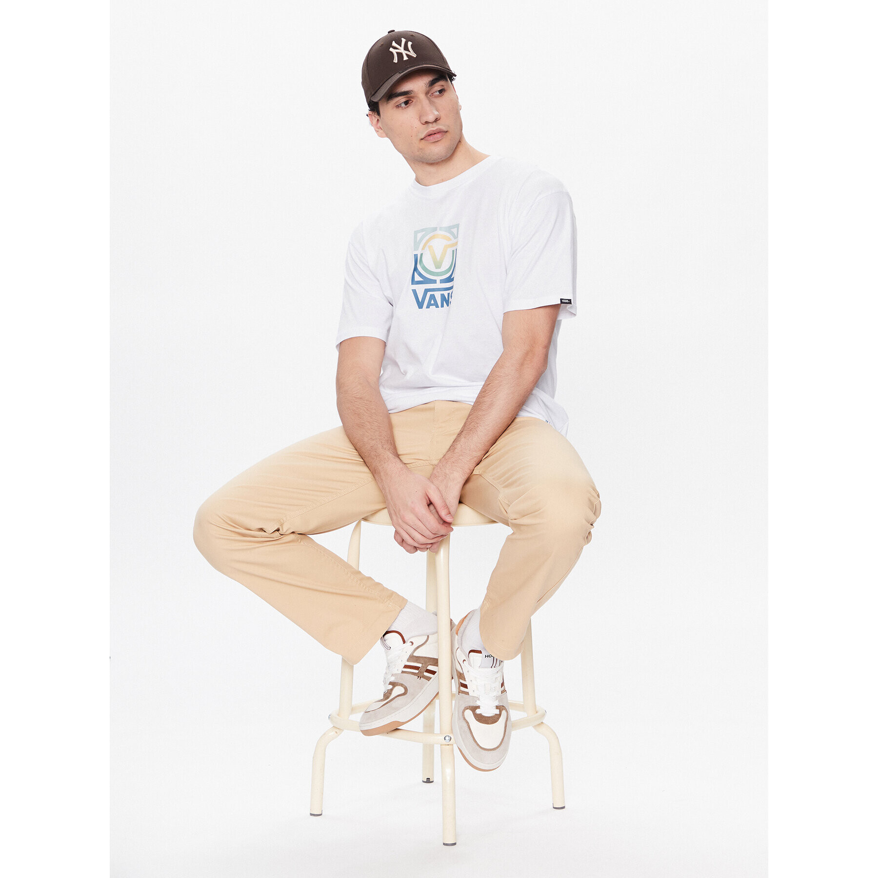 Vans Тишърт Veesta VN0007US Бял Classic Fit - Pepit.bg