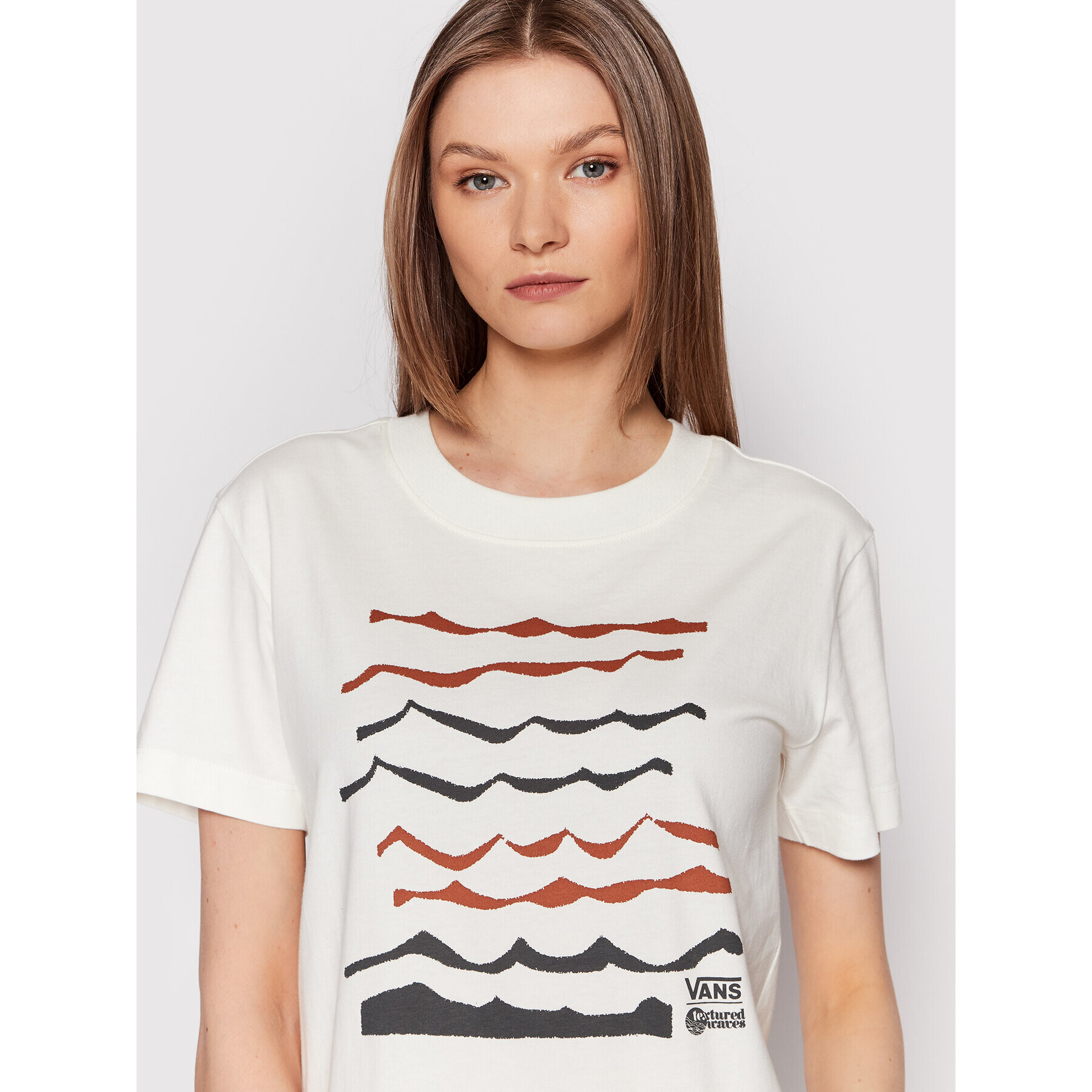 Vans Тишърт VN0A7RVP Бял Regular Fit - Pepit.bg