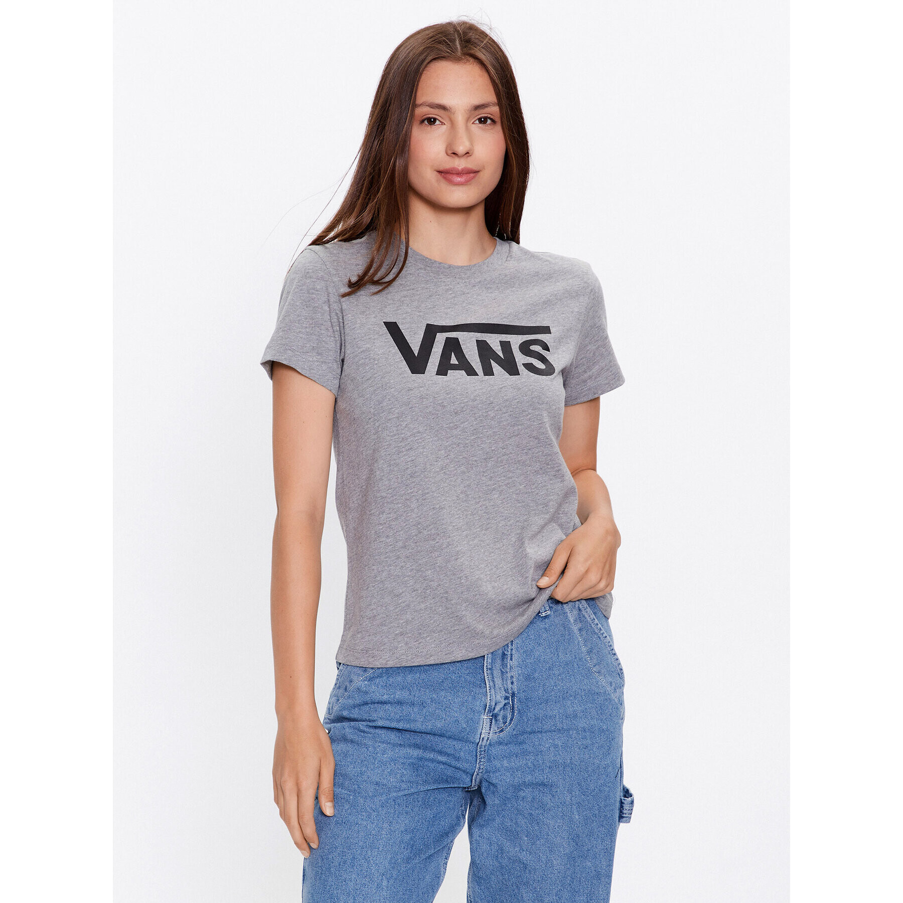 Vans Тишърт Wm Flying V Crew Tee VN0A3UP4 Сив Regular Fit - Pepit.bg