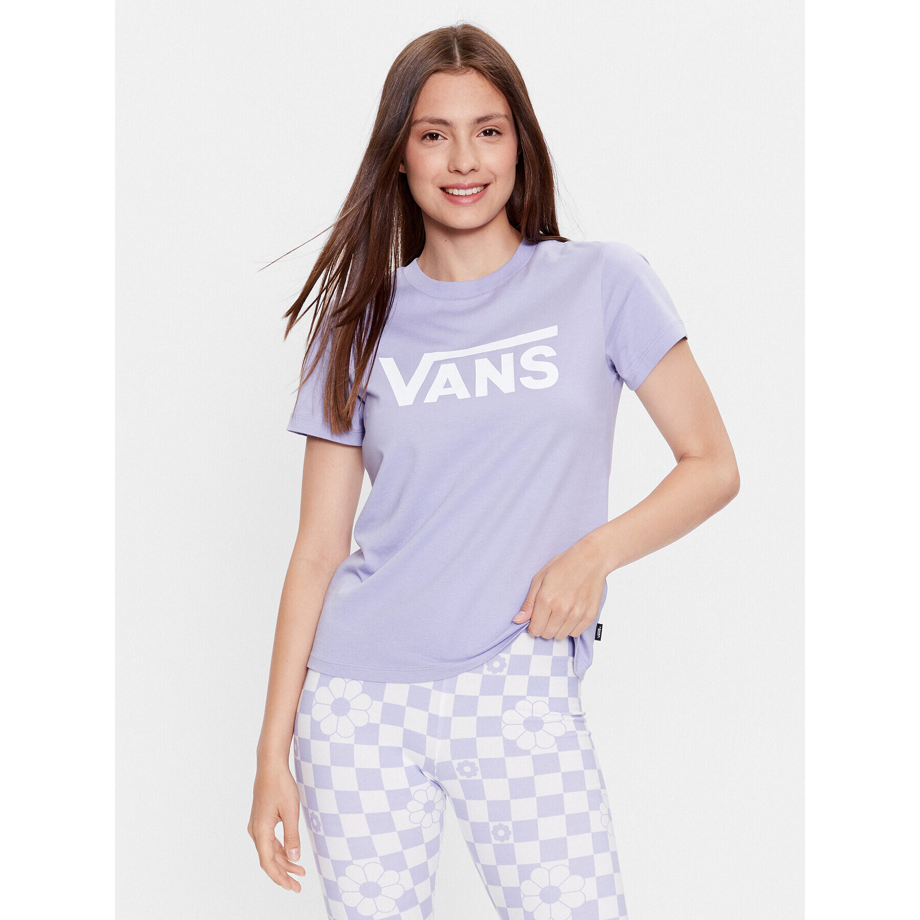 Vans Тишърт Wm Flying V Crew Tee VN0A3UP4 Виолетов Regular Fit - Pepit.bg