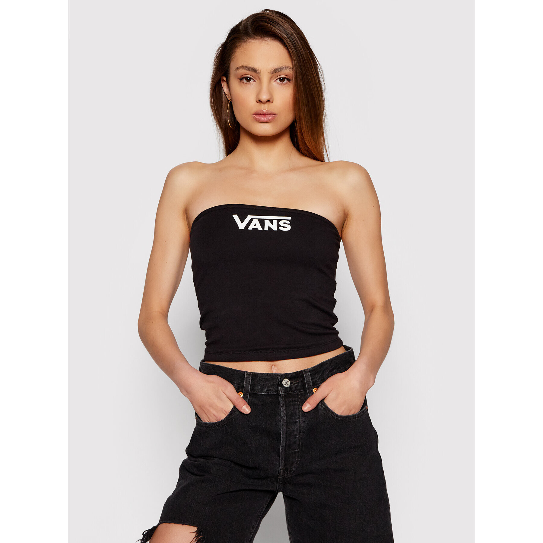 Vans Топ Flying V Tube VN0A53PN Черен Slim Fit - Pepit.bg