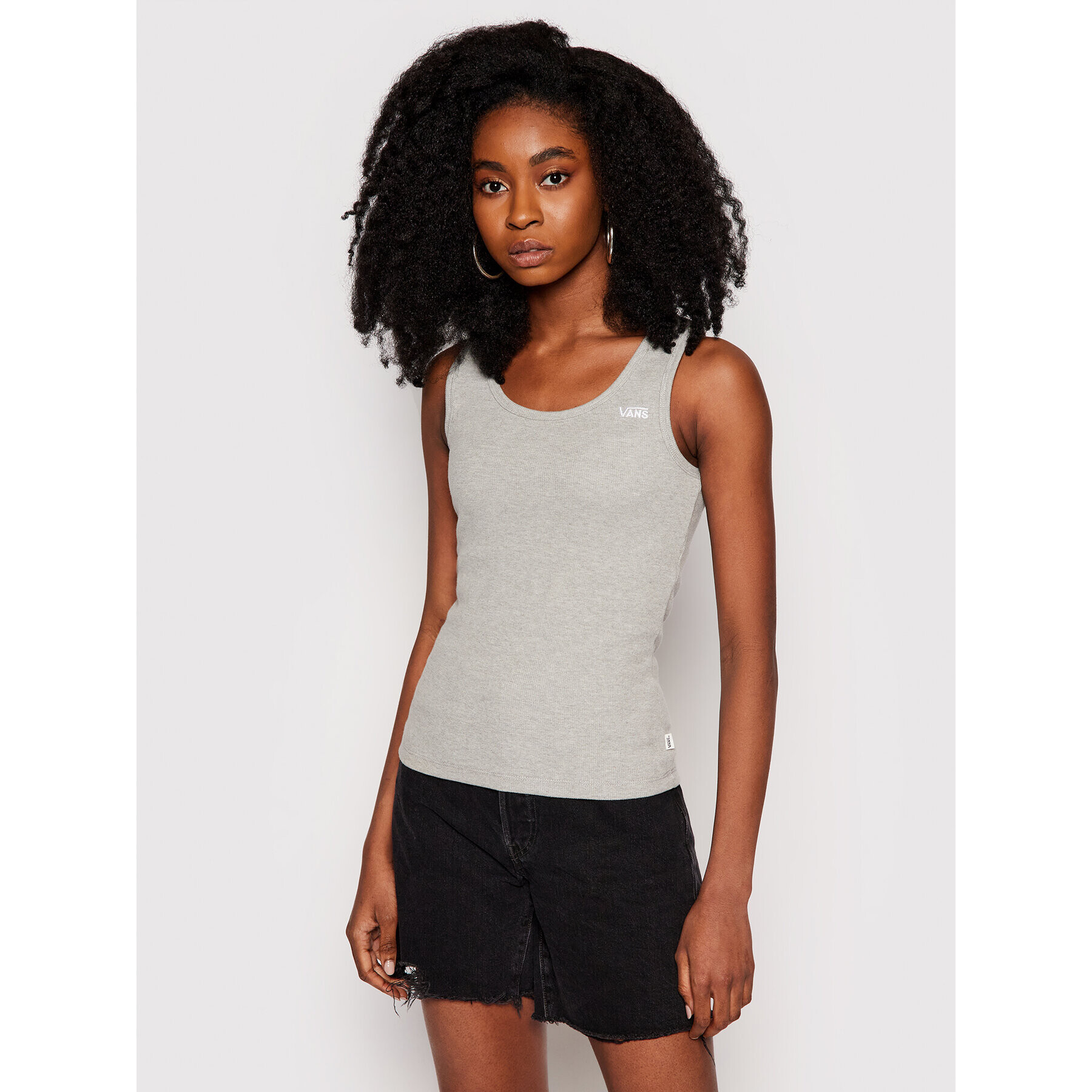 Vans топ Huddle VN0A5AUI Сив Slim Fit - Pepit.bg