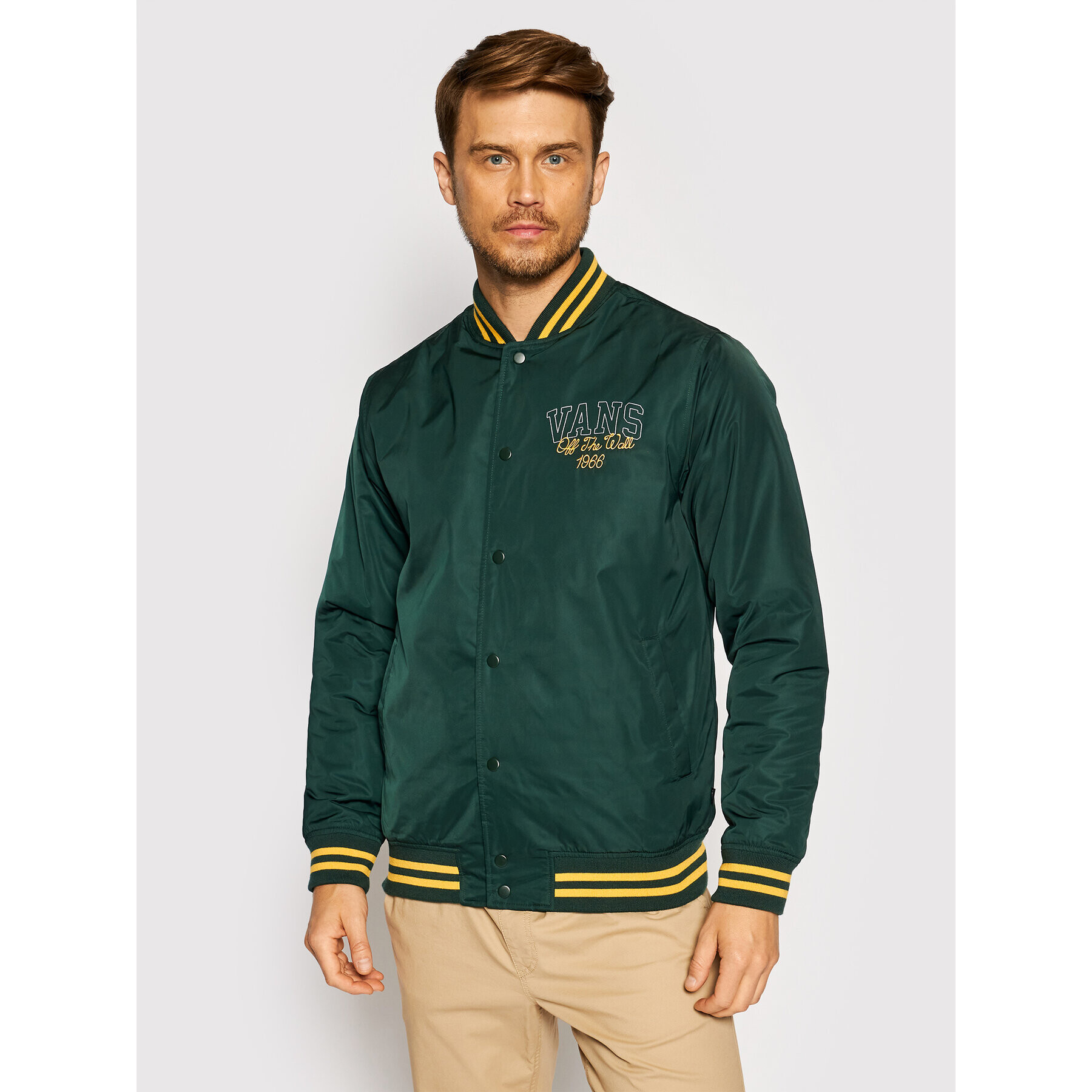 Vans Яке бомбър 66 Champs Varsity VN0A5FPX Зелен Regular Fit - Pepit.bg