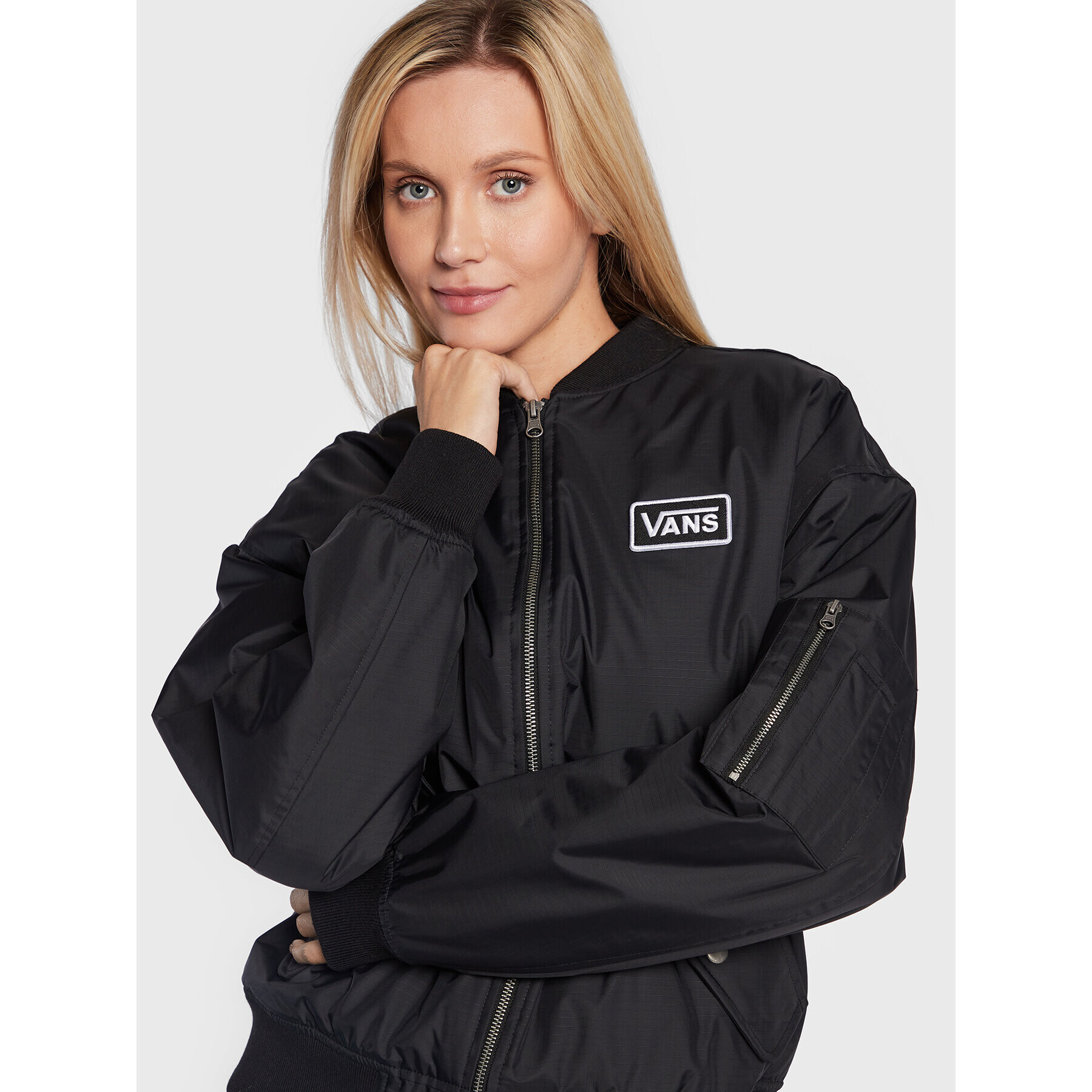 Vans Яке бомбър Crew Pilot VN0A7RMN Черен Regular Fit - Pepit.bg