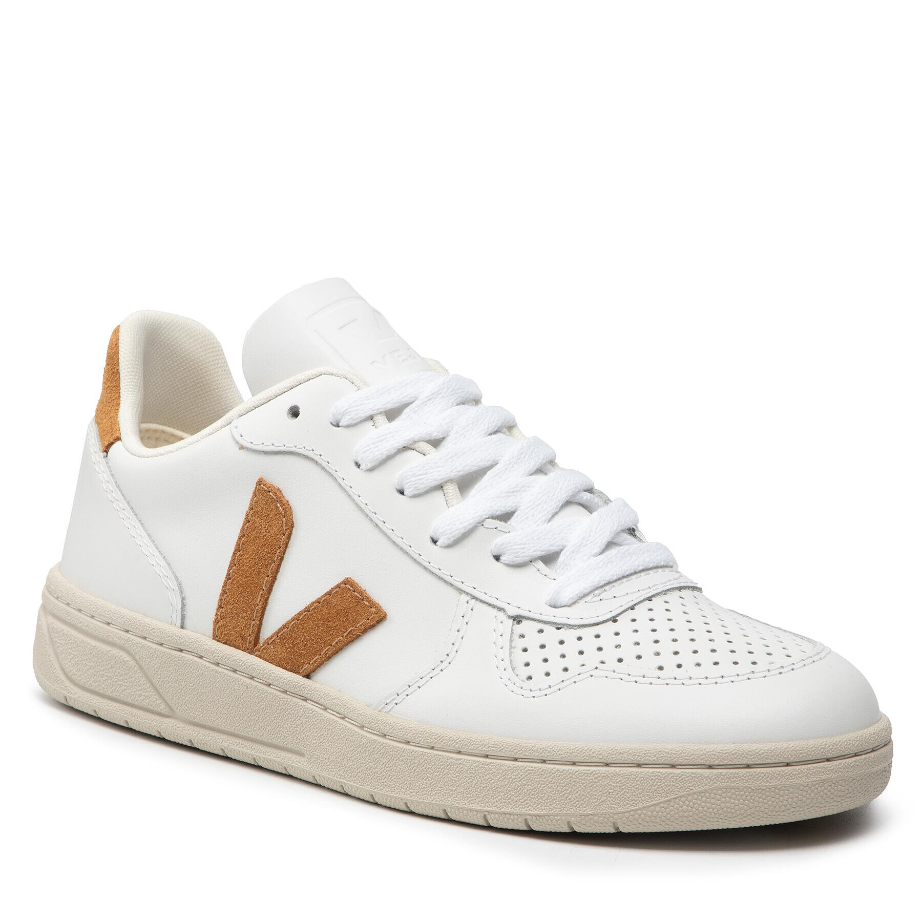 Veja Сникърси V-10 Leather VX0202652A Бял - Pepit.bg