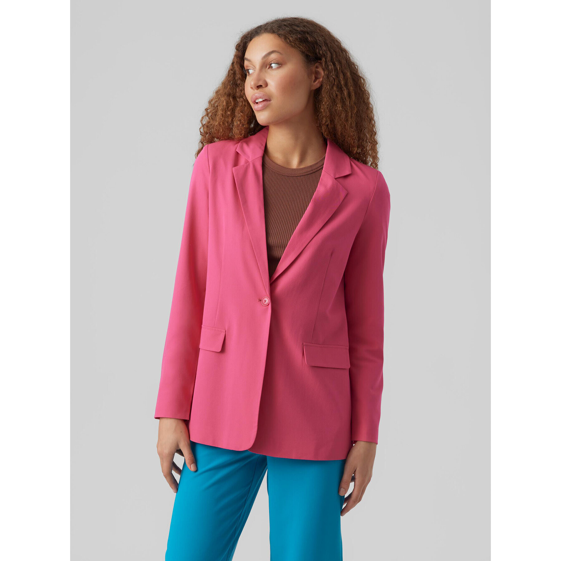 Vero Moda Сако Zelda 10259211 Розов Loose Fit - Pepit.bg