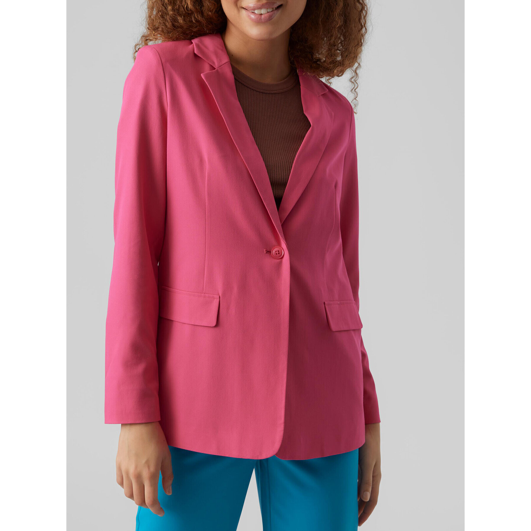 Vero Moda Сако Zelda 10259211 Розов Loose Fit - Pepit.bg
