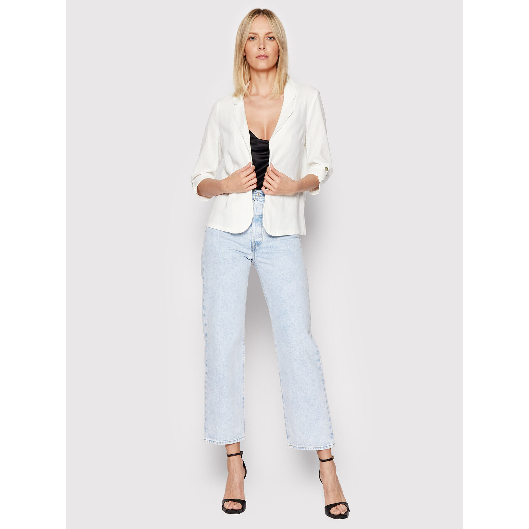 Vero Moda Блейзър Jesmilo 10260309 Бял Regular Fit - Pepit.bg