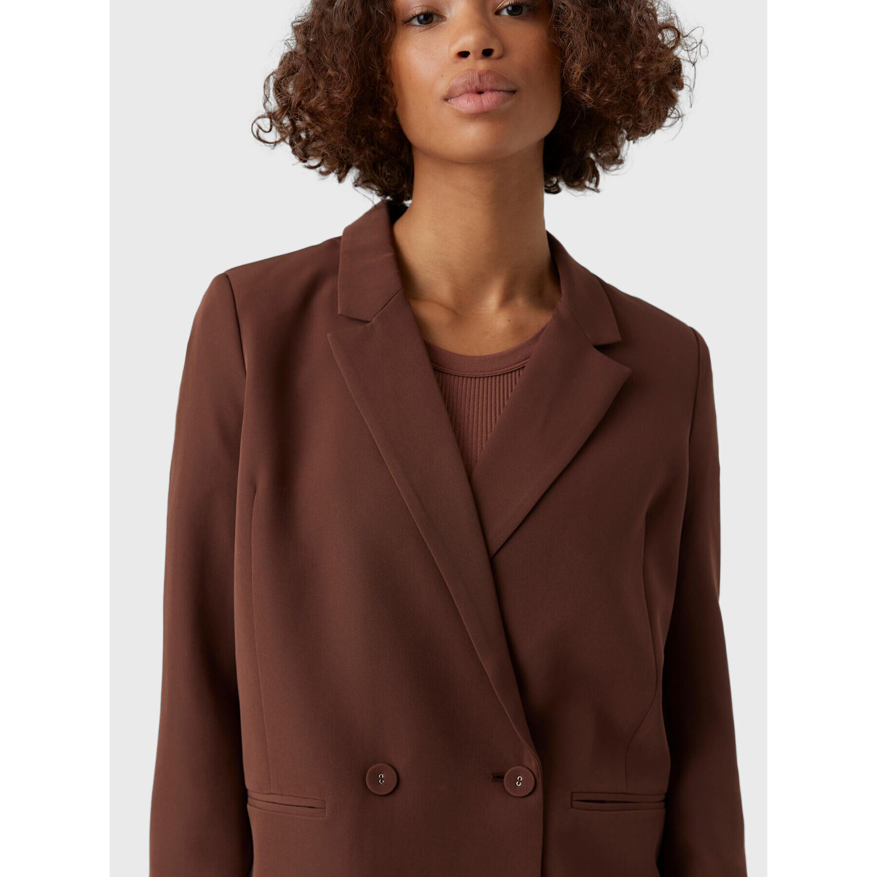 Vero Moda Сако Orlanda 10245078 Кафяв Oversize - Pepit.bg