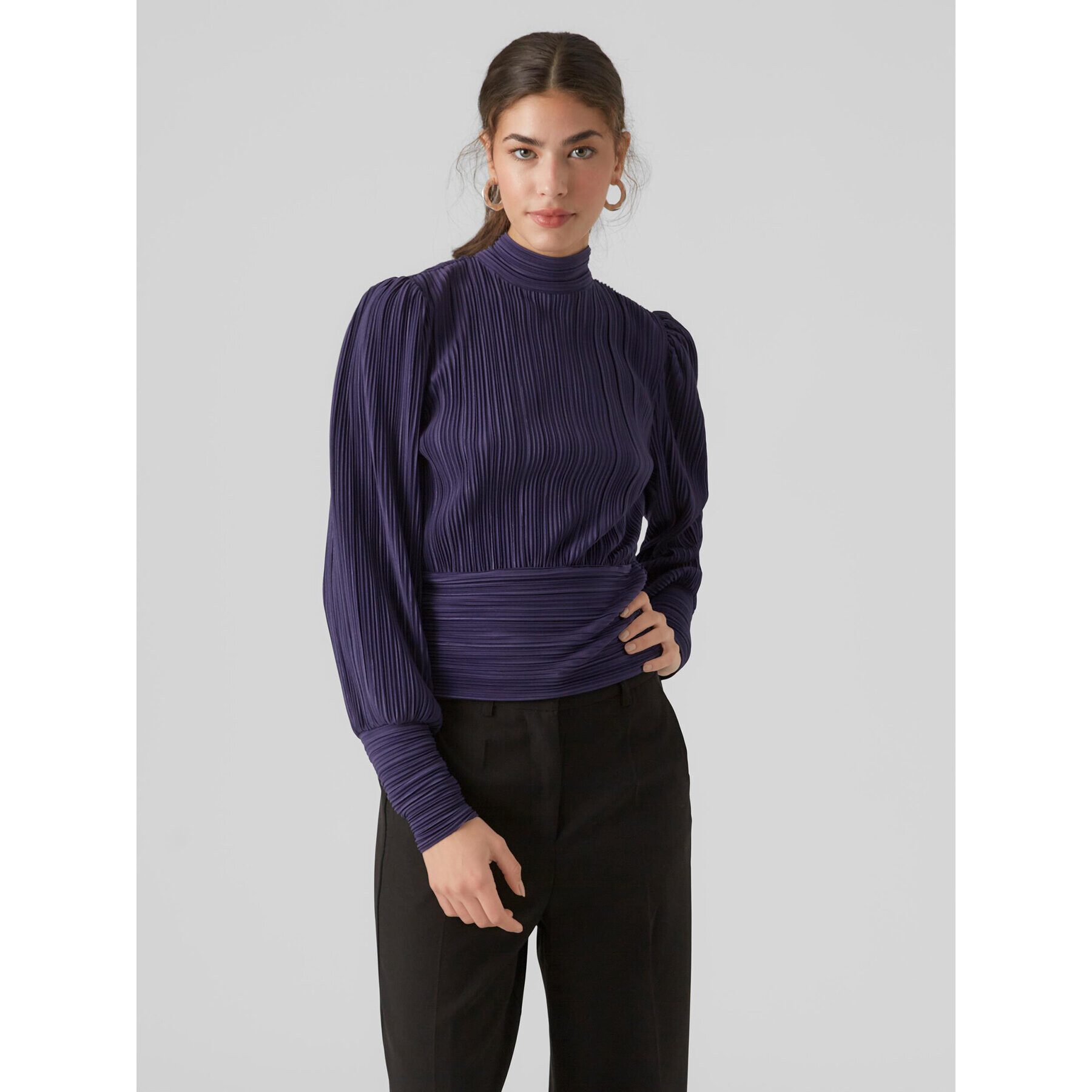 Vero Moda Блуза 10295544 Виолетов Regular Fit - Pepit.bg