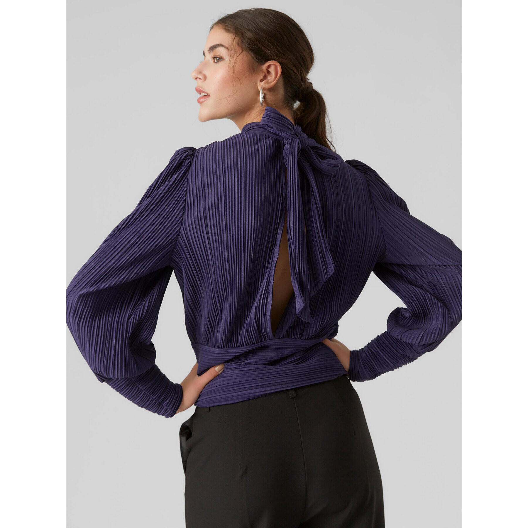 Vero Moda Блуза 10295544 Виолетов Regular Fit - Pepit.bg