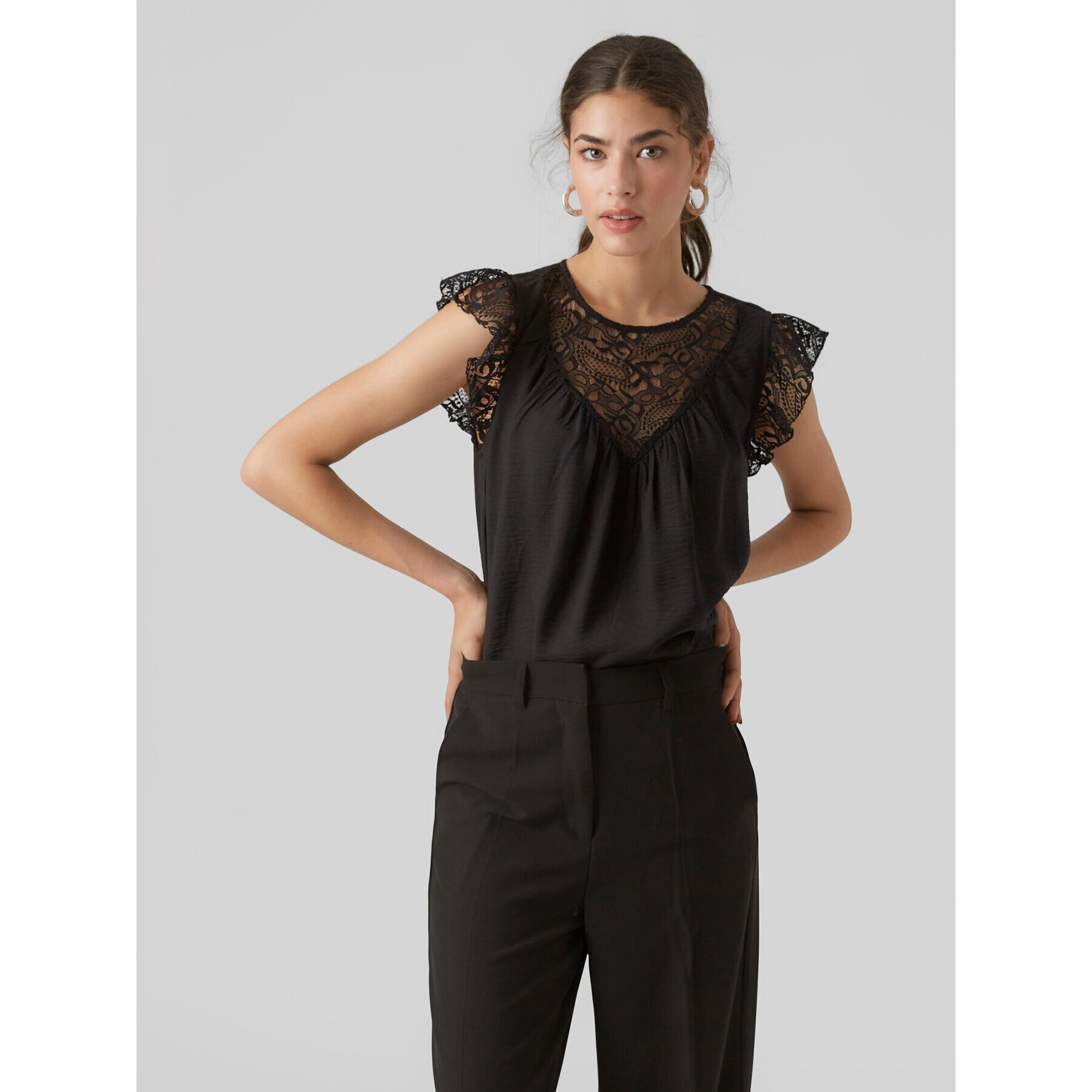 Vero Moda Блуза 10295688 Черен Regular Fit - Pepit.bg