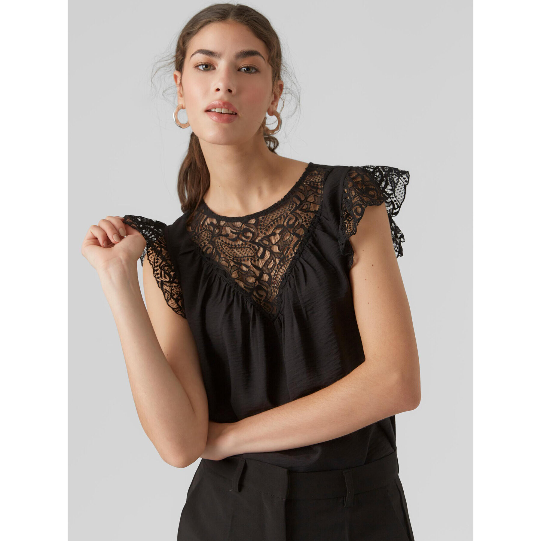 Vero Moda Блуза 10295688 Черен Regular Fit - Pepit.bg