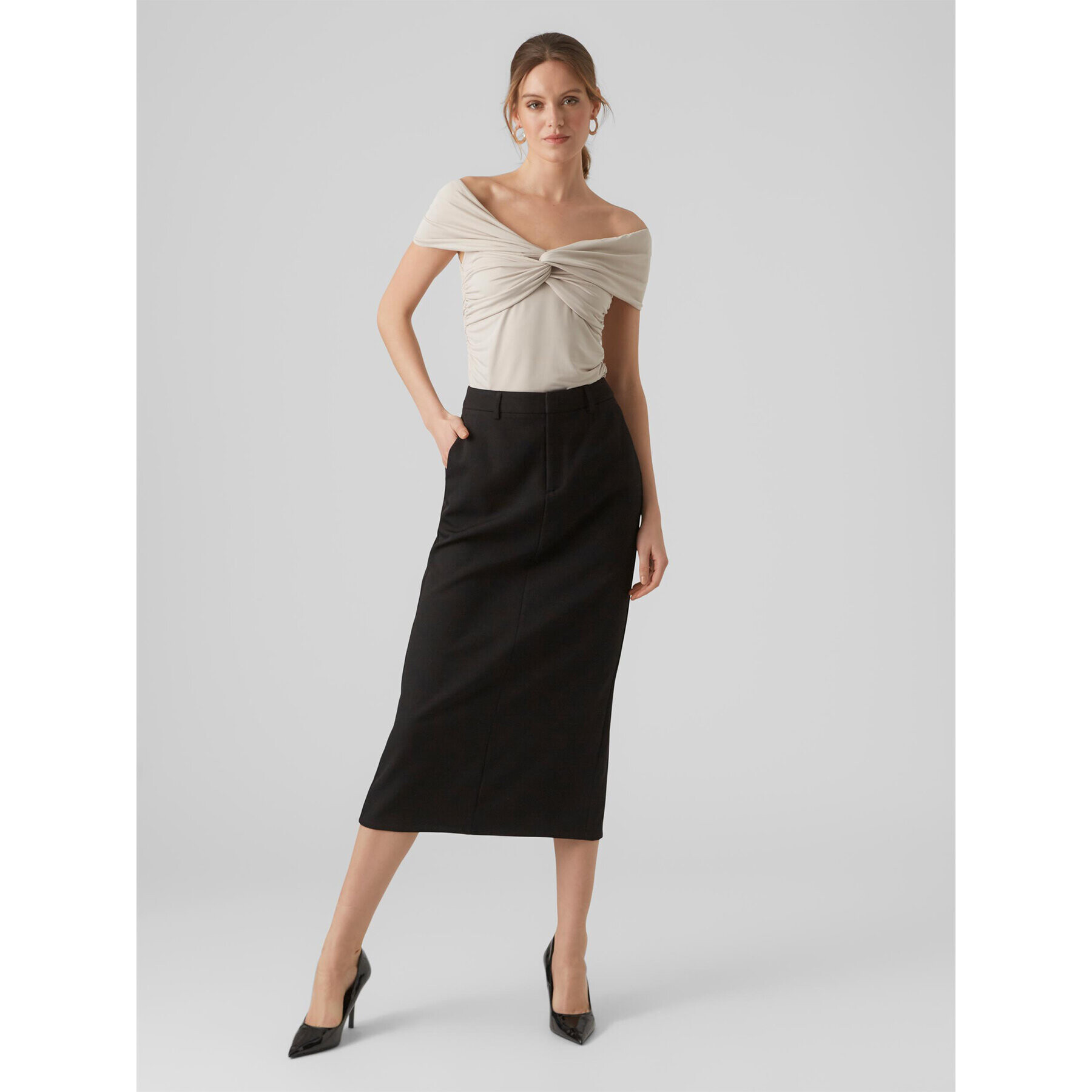 Vero Moda Блуза 10296078 Екрю Regular Fit - Pepit.bg