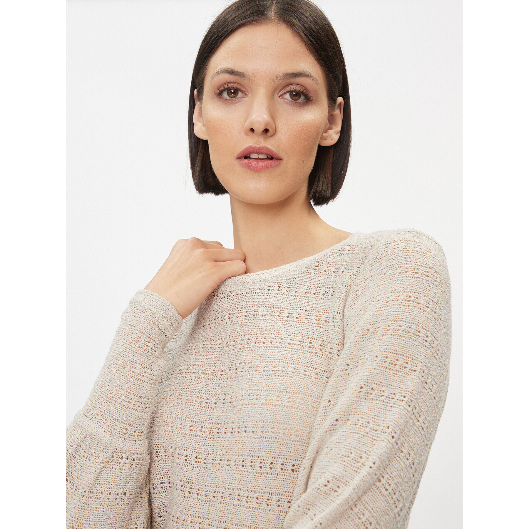 Vero Moda Блуза 10296715 Екрю Regular Fit - Pepit.bg