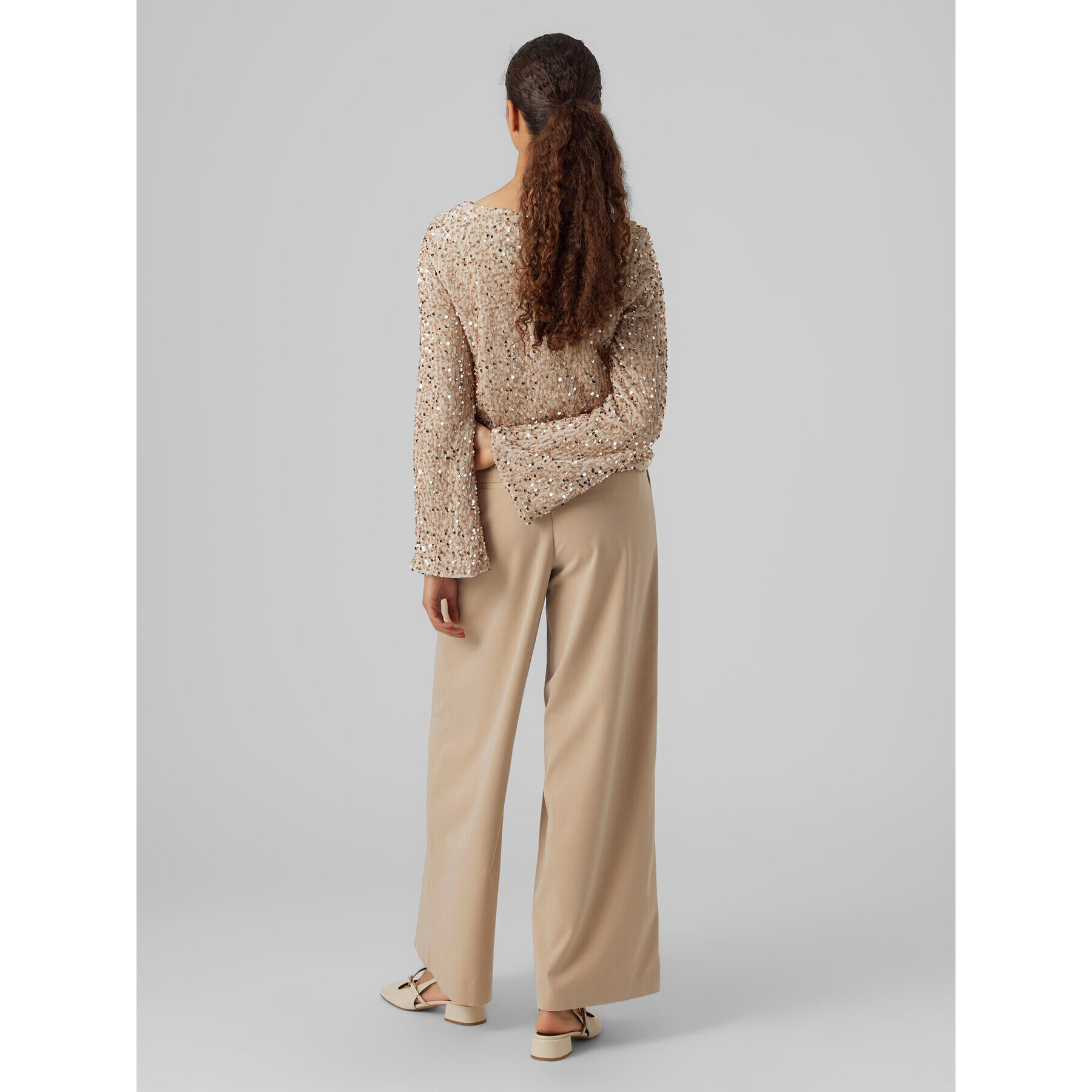 Vero Moda Блуза 10298495 Бежов Regular Fit - Pepit.bg