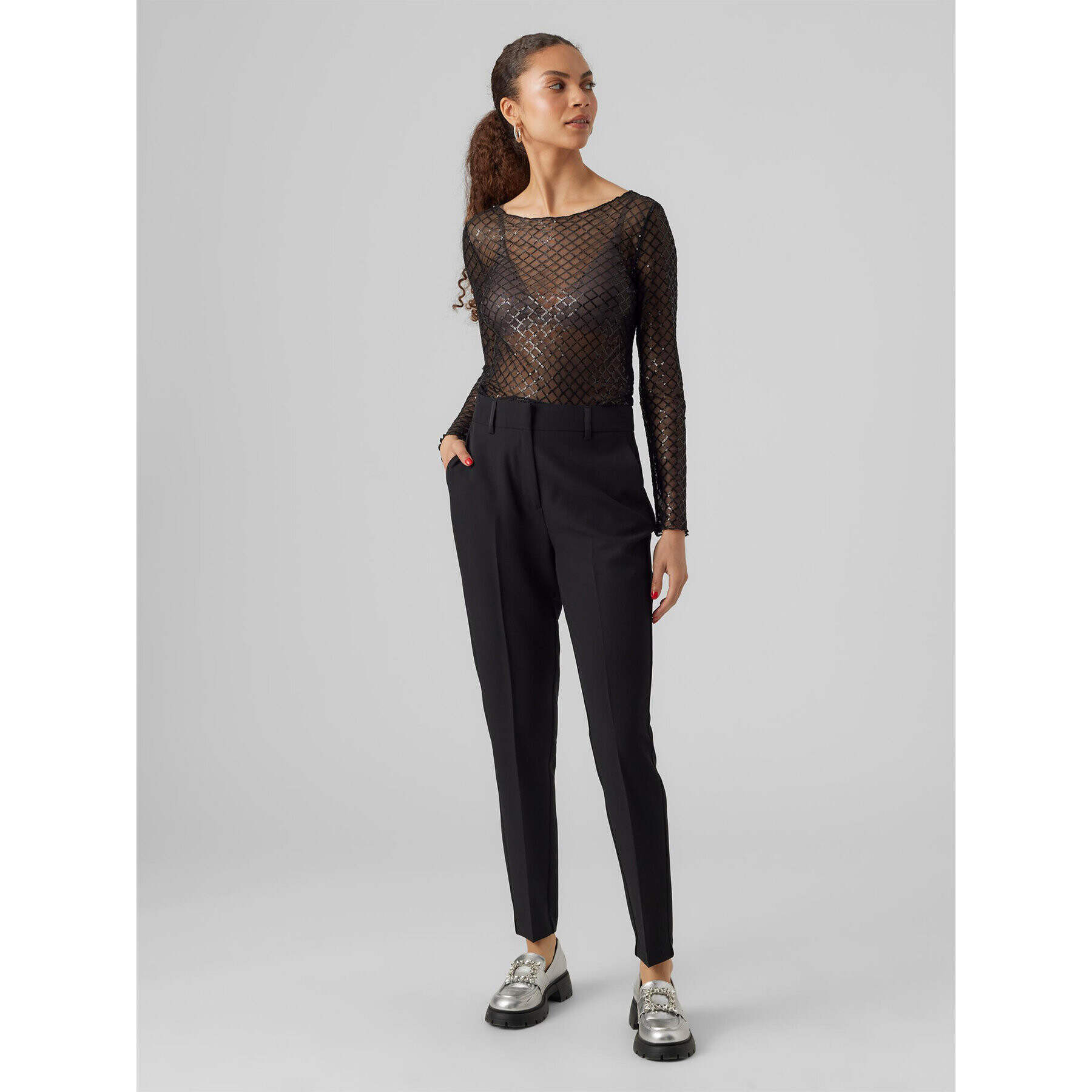 Vero Moda Блуза 10299302 Черен Regular Fit - Pepit.bg