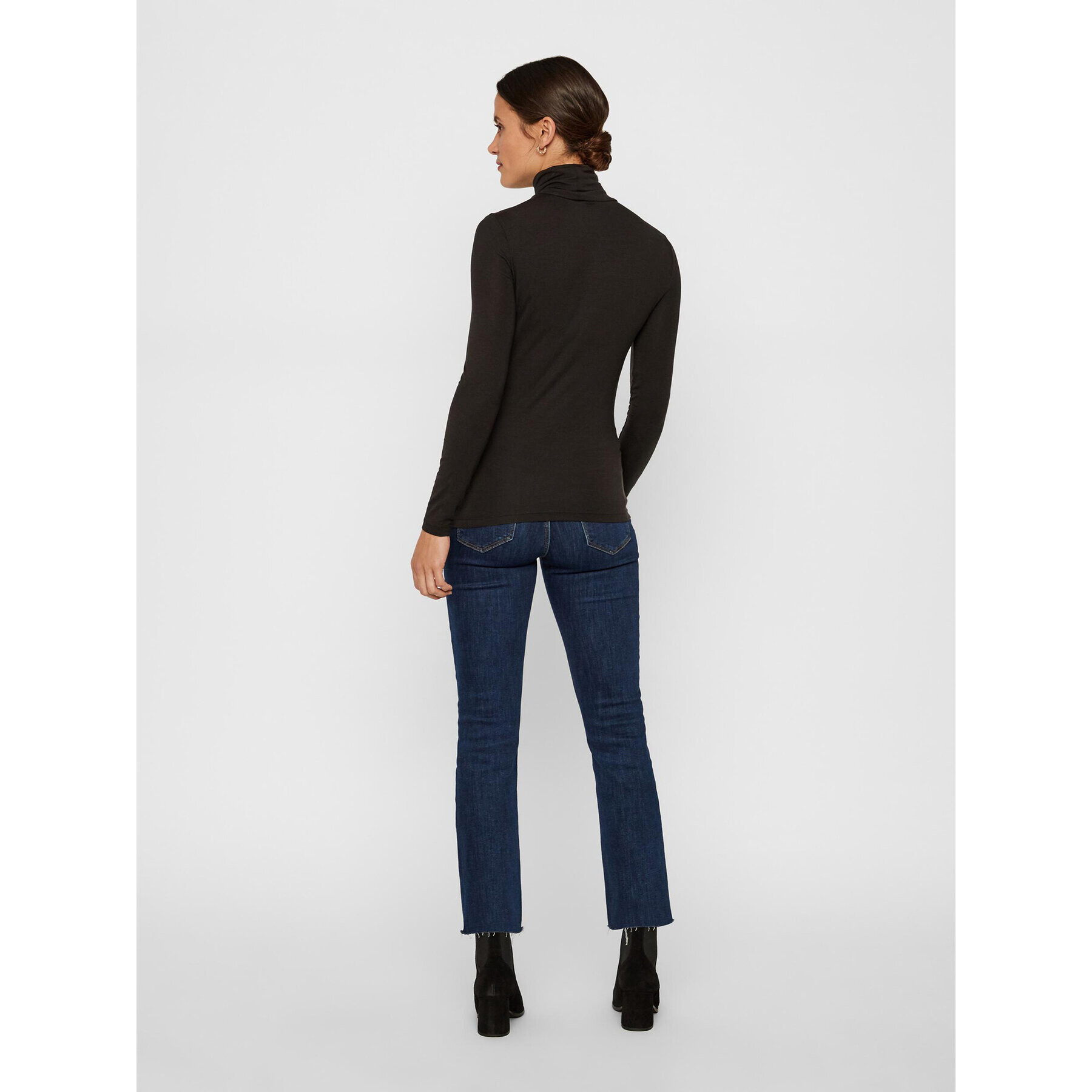 Vero Moda Поло Ava 10219220 Черен Slim Fit - Pepit.bg