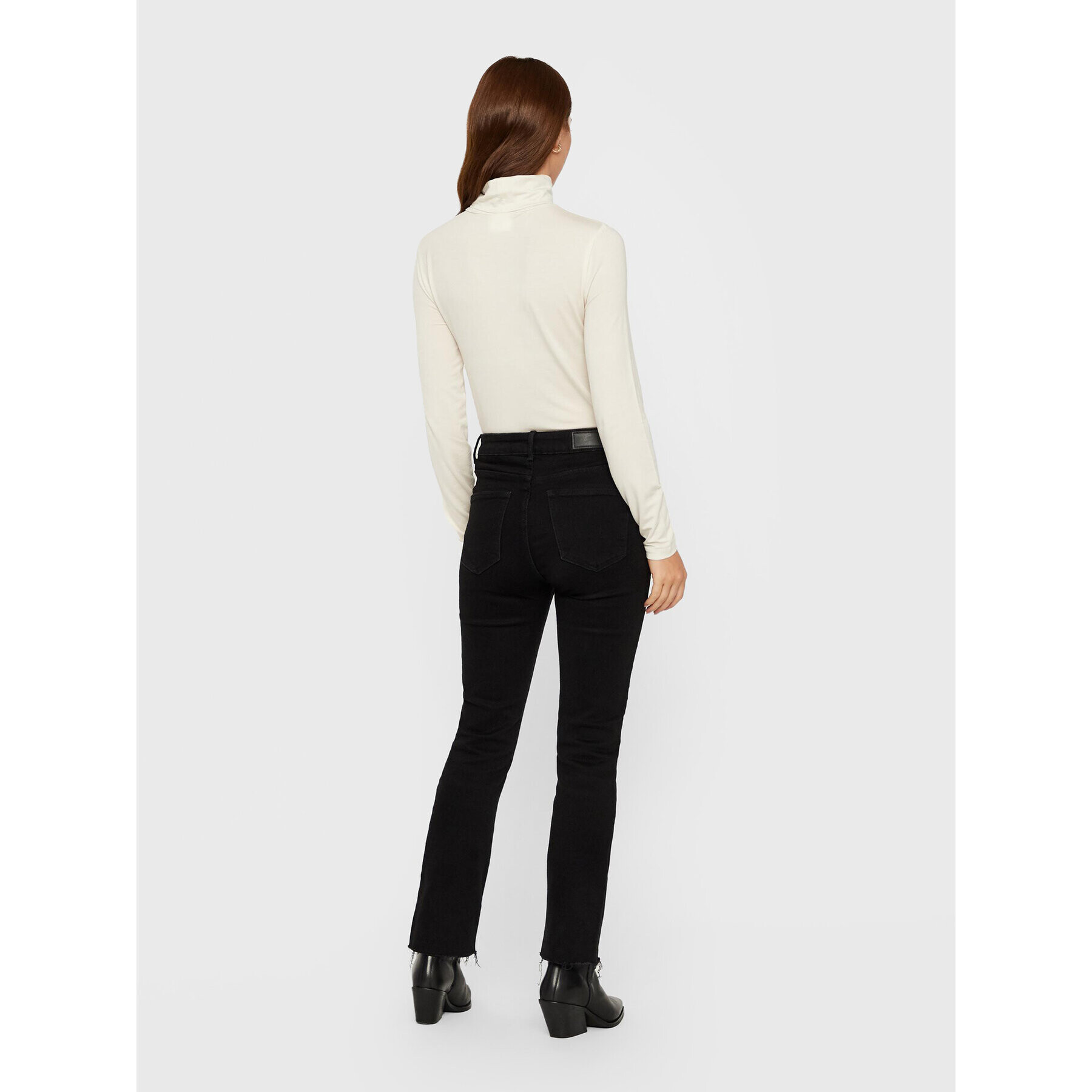 Vero Moda Поло Ava 10219220 Екрю Slim Fit - Pepit.bg