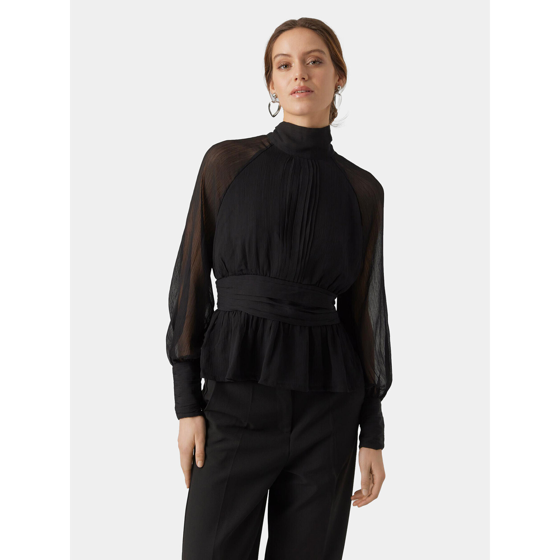 Vero Moda Блуза AWARE 10295842 Черен Regular Fit - Pepit.bg