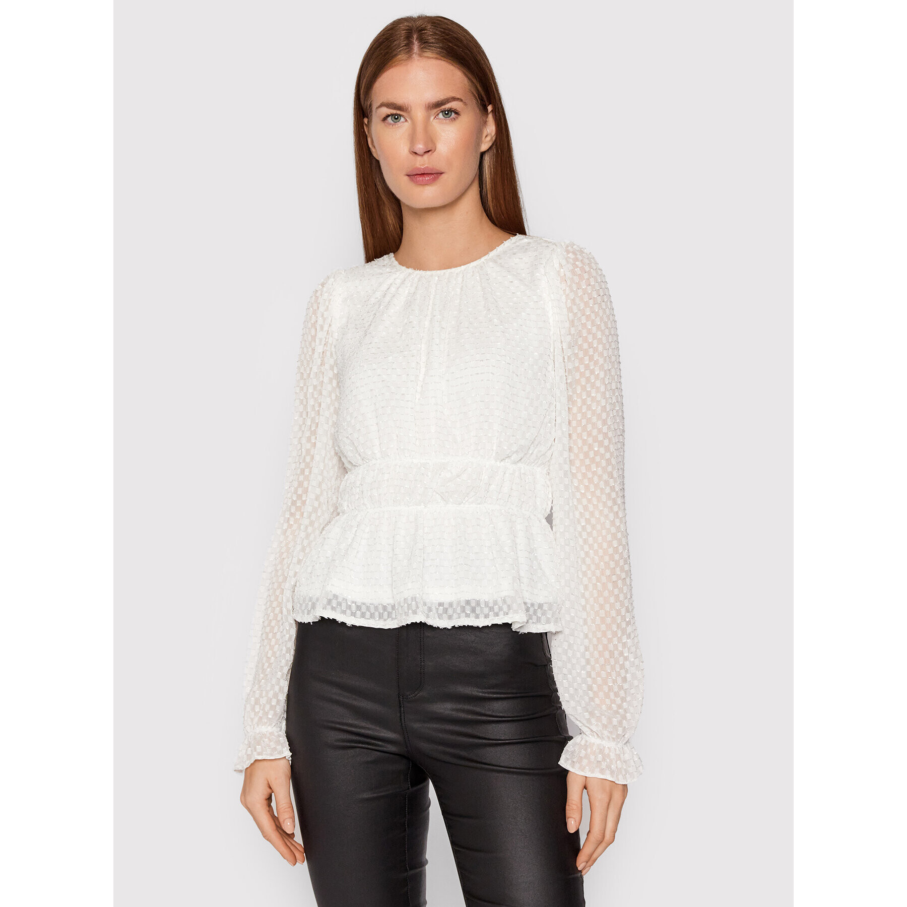 Vero Moda Блуза Boota 10264442 Бял Slim Fit - Pepit.bg